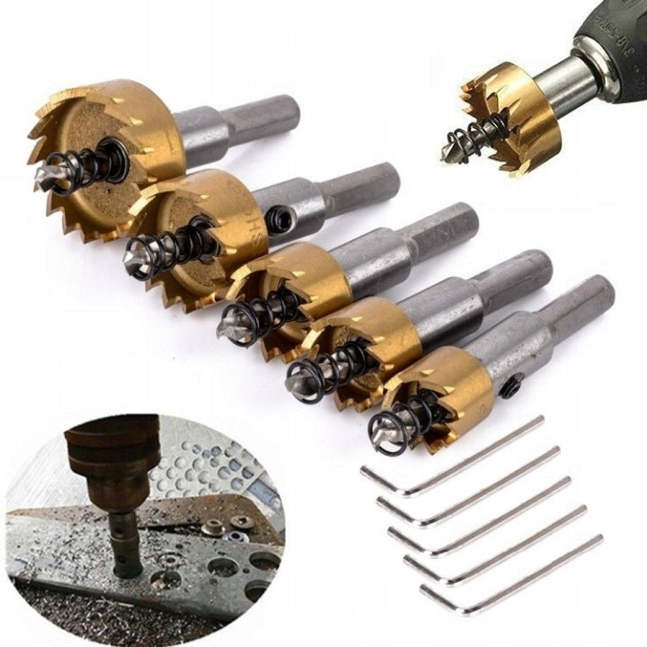 FORAMINIFERA HSS 5PCS 16-30MM FOR METAL WOOD STEEL DRILL BIT SET