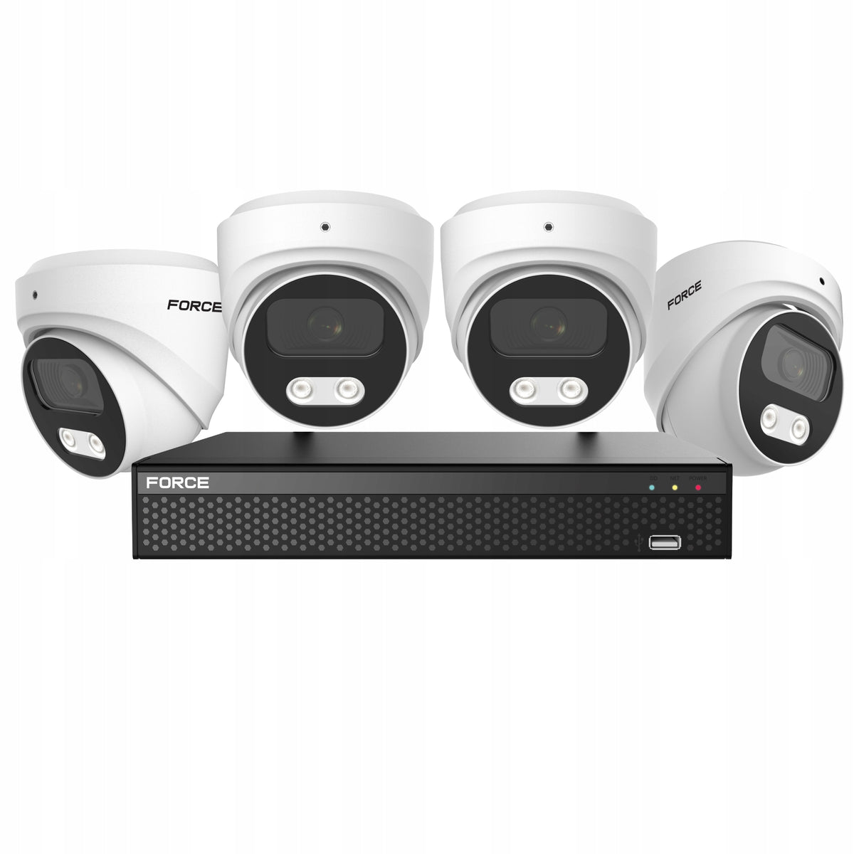 FORCE Monitoring Kit 4x IP Camera 4MPx 2K DRIVE Application 1TB Brand Force