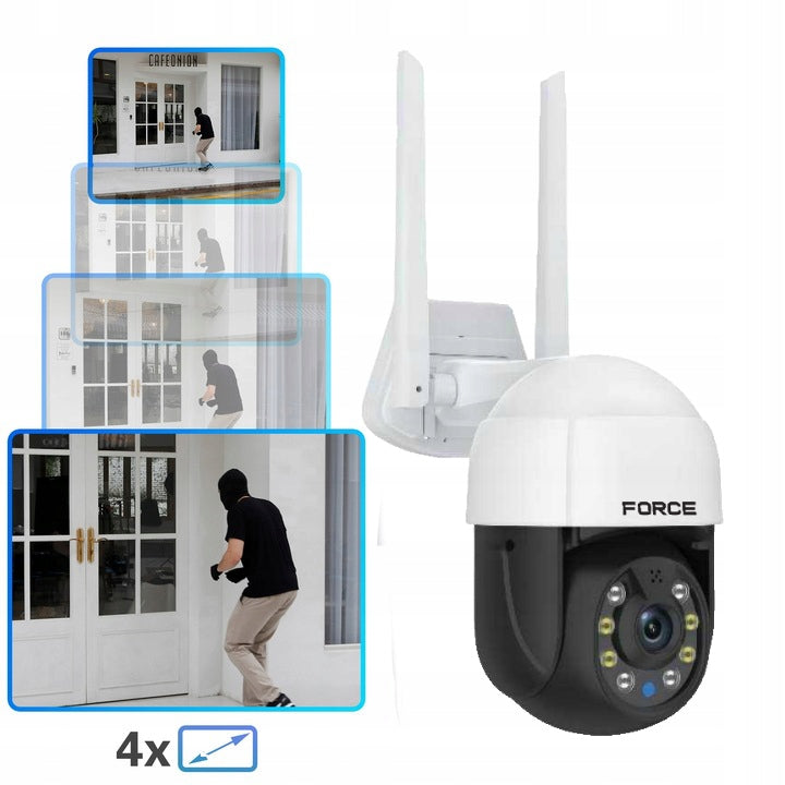 FORCE PTZ CAMERA EXTERNAL ROTATING IP WIFI FULLHD 5MPx 4x ZOOM EAN (GTIN) 5905317144544
