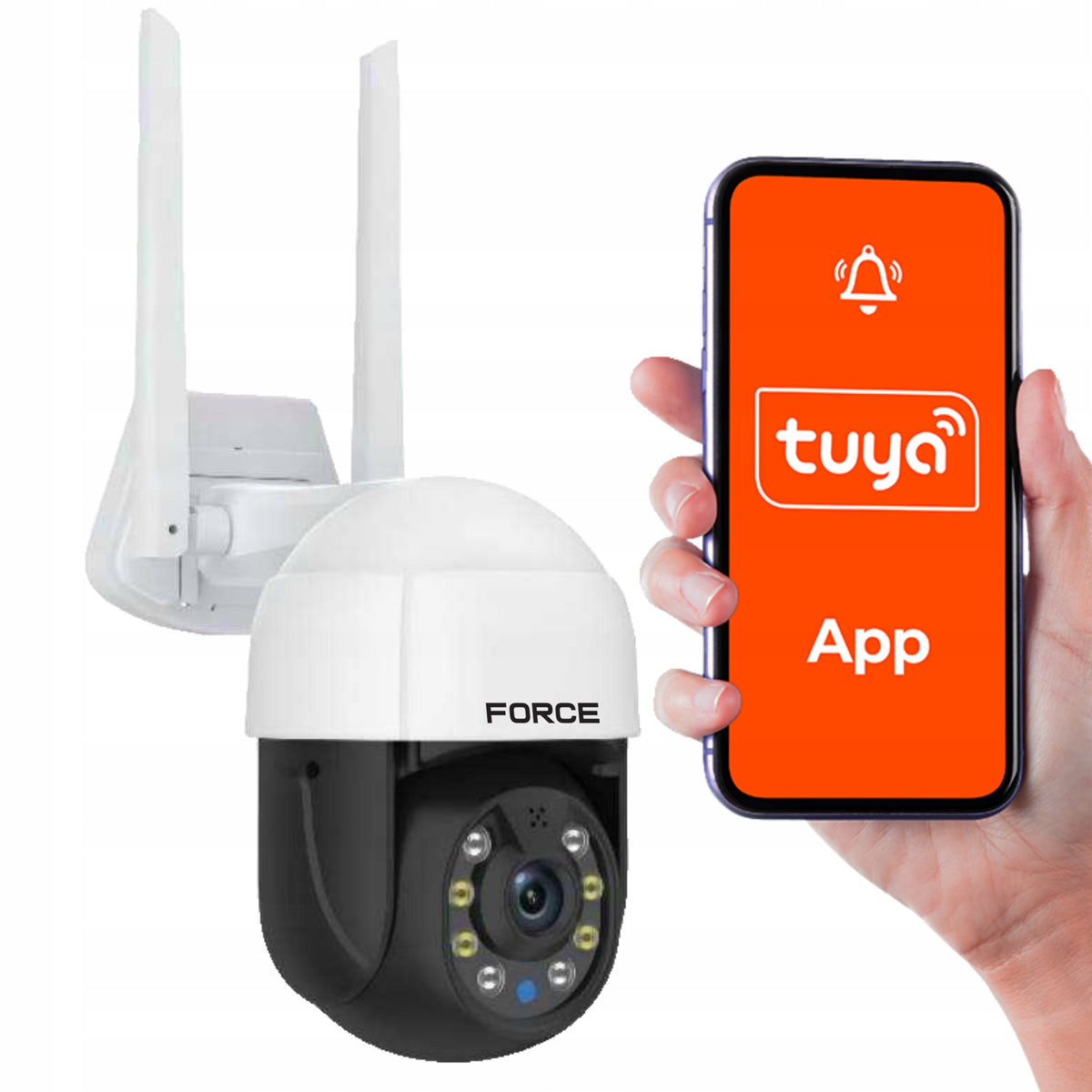 FORCE PTZ CAMERA EXTERNAL ROTATING IP WIFI FULLHD 5MPx 4x ZOOM