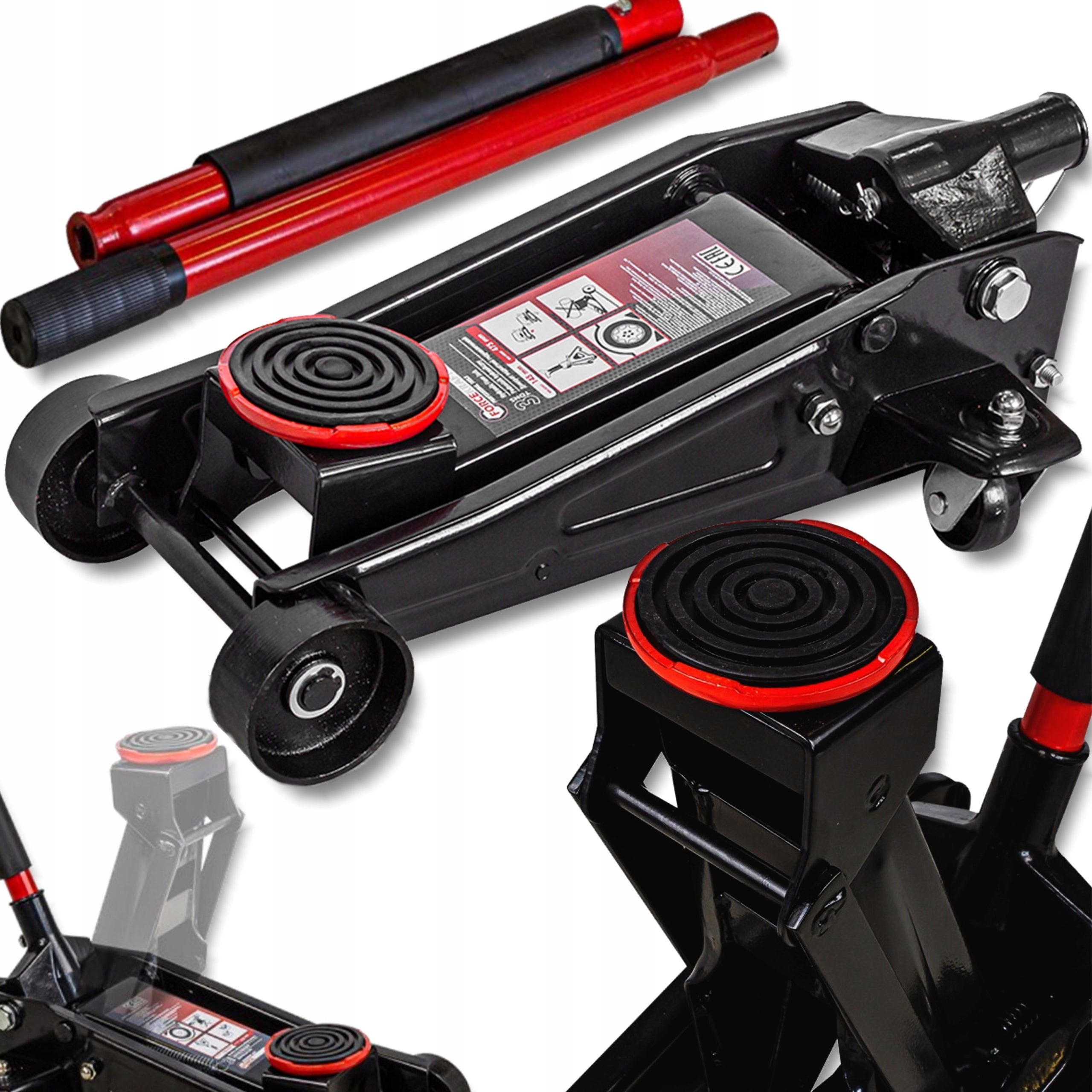 FORCEKRAFT Car HYDRAULIC Lift FROG 3 TONS jack + RUBBER