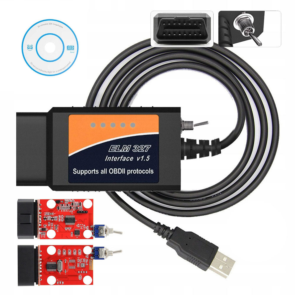 FORD MAZDA FORScan HS/MS CAN Diagnostic Interface ELM327 ELMConfig + Calibration Files