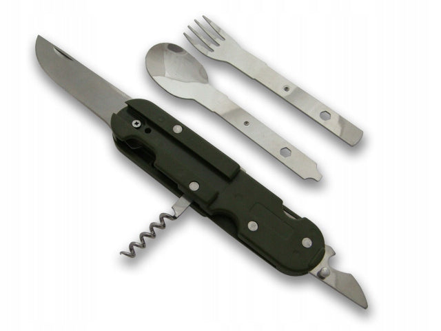 FOREIGN LEG 7IN1 POCKET KNIFE FORK SPOON STAINLESS STEEL Manufacturer code NB001B