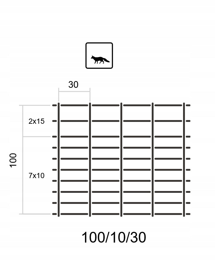 FOREST FENCE MESH 100cm height roll 50m Manufacturer code SL1001030