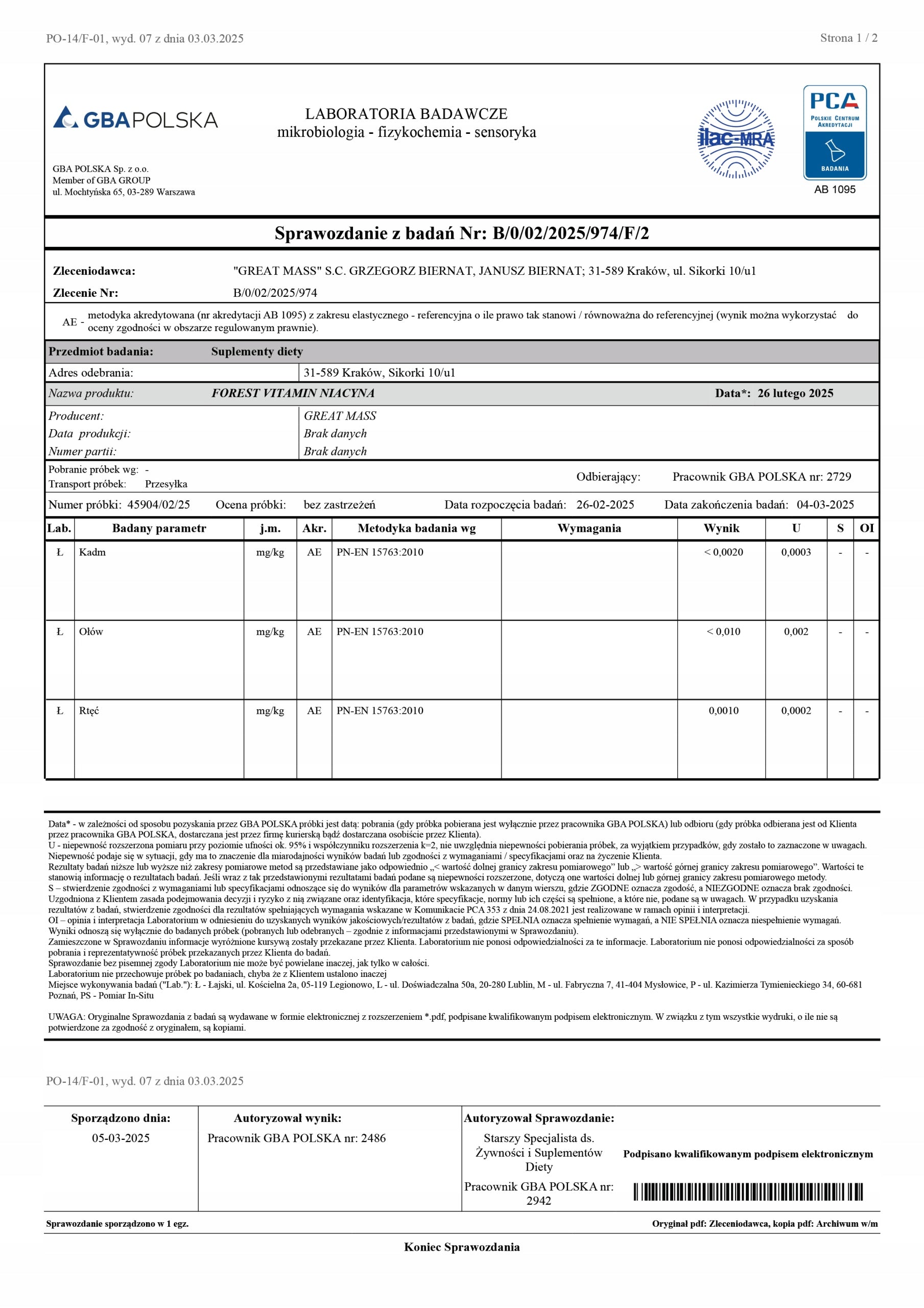 FOREST NIACIN NICOTINIC ACID VITAMIN B3 250caps FLUSH CIRCULATION HEART Packaging status original