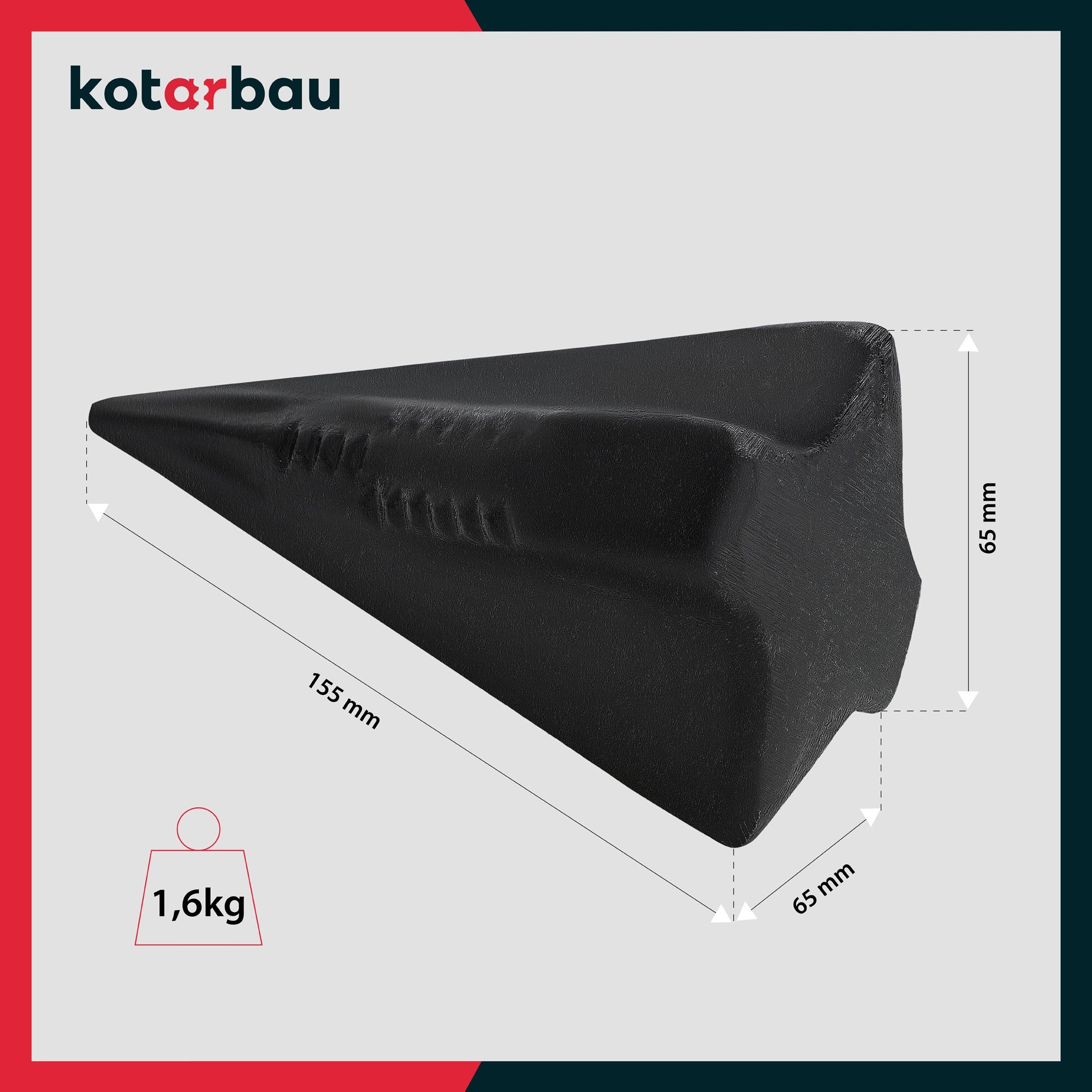 FORGED WEDGE FOR SPLITTING WOOD FIREWOOD STEEL STAKE 1,6 KG Brand Kotarbau