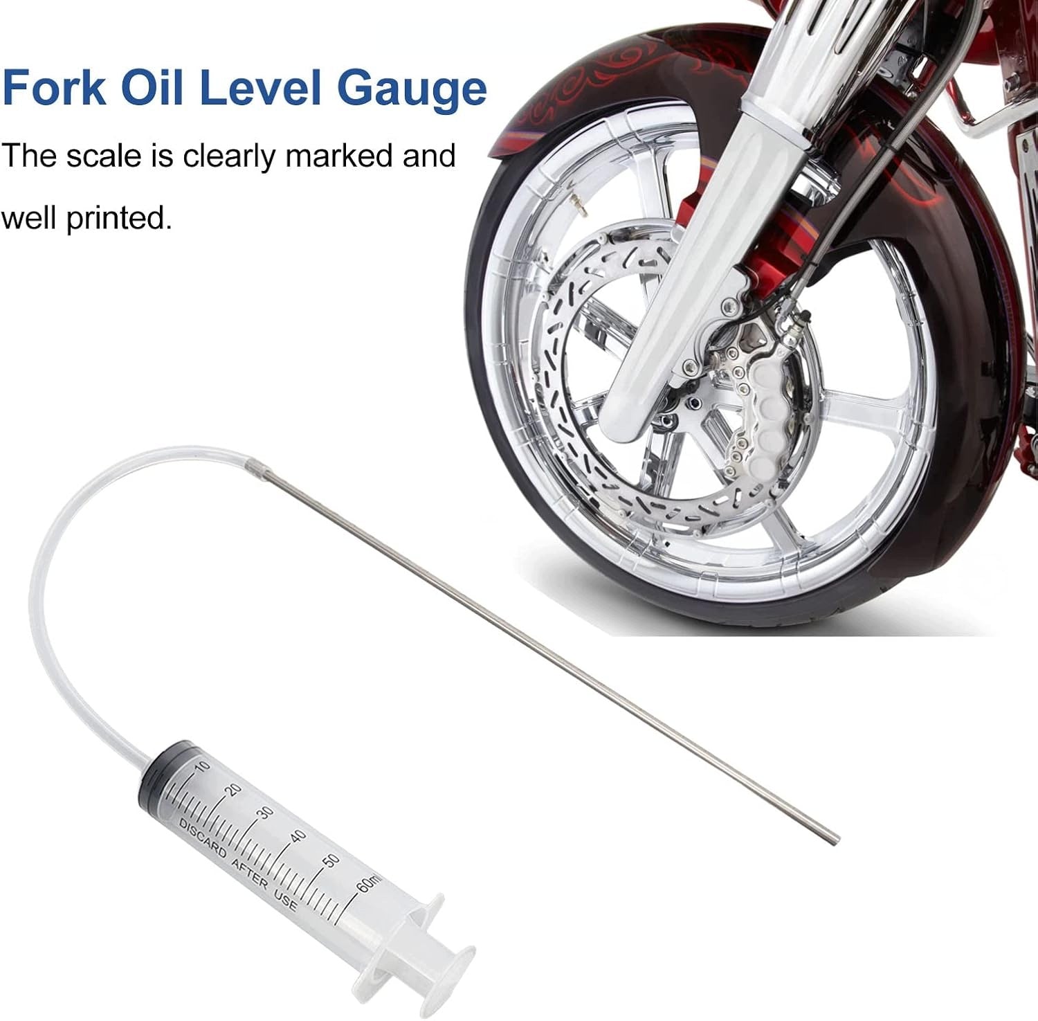 FORK LEVEL INDICATOR MOTORCYCLE MEASURING TOOL SUSPENSION Brand Aramox