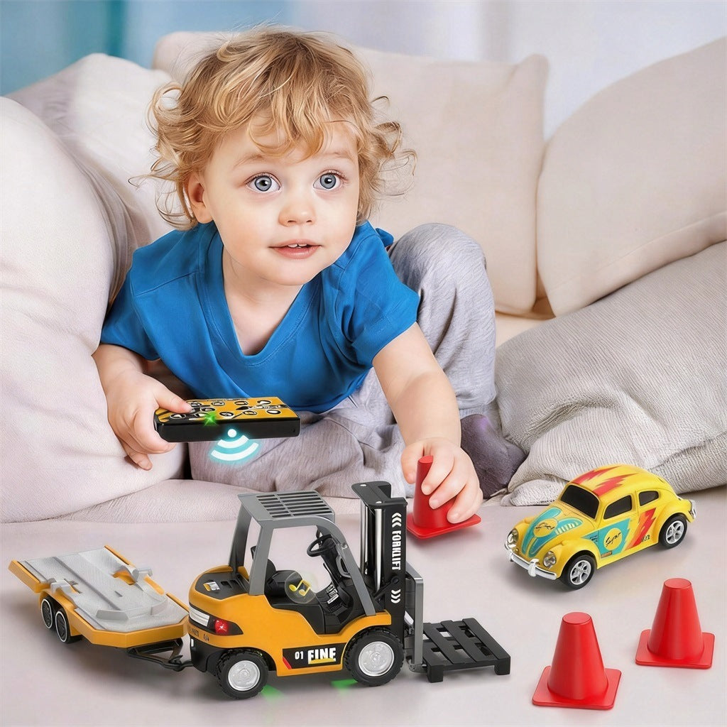 FORKLIFT RC 2IN1 CRANE METAL FORKS 2.4GHZ LIGHT SOUNDS GIFT Manufacturer code 50407