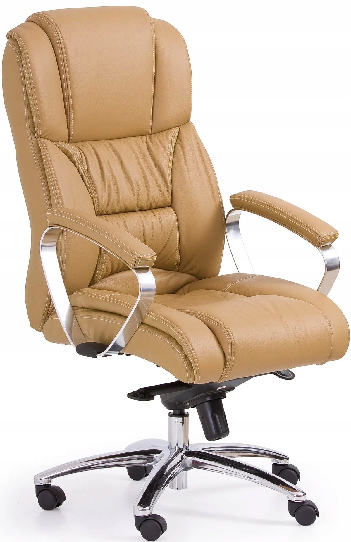 FOSTER Armchair Light Brown Halmar Cabinet Swivel Leather For Office Home