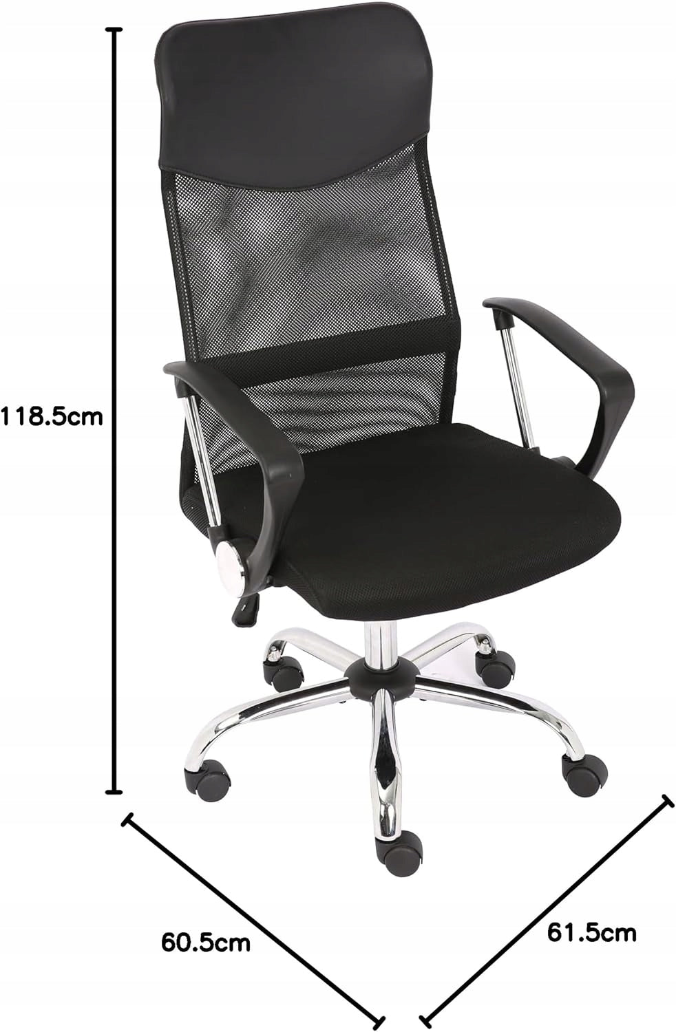 FOTEL BIUROWY OBROTOWY ERGONOMICZNY SIATKA BIURKA REGULOWANY CZARNY OPARCIE Packaging status original