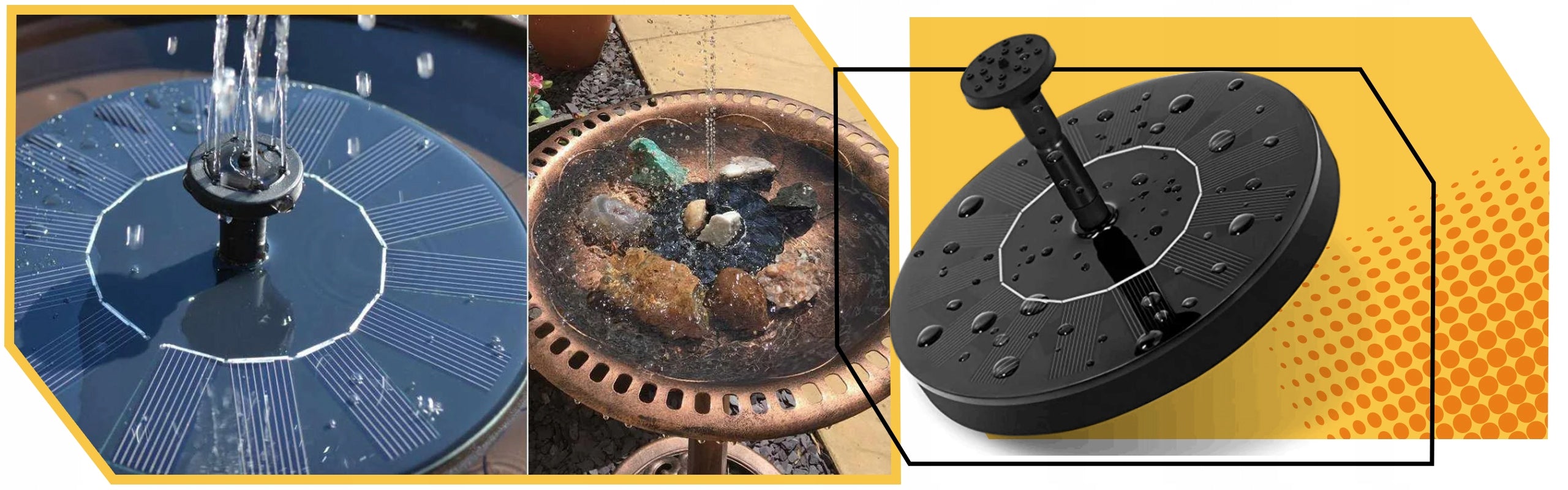 FOUNTAIN PUMP SOLAR GARDEN FOUNTAIN ECO FOR POND SOLAR POND Packaging status original