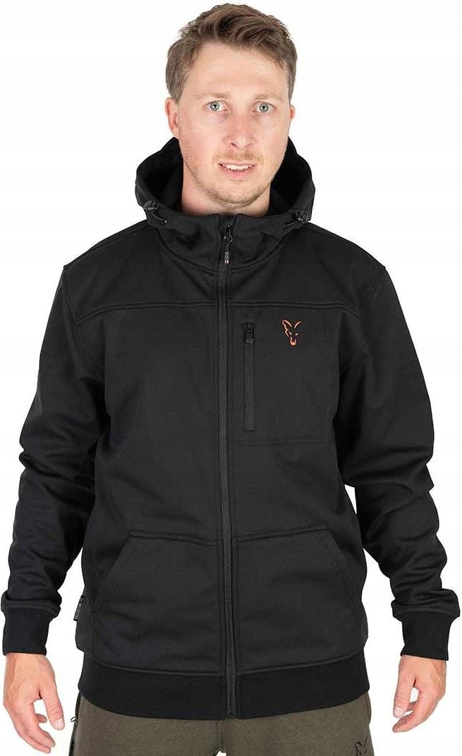 FOX COLLECTION SOFT SHELL JACKET BLACK ORANGE M