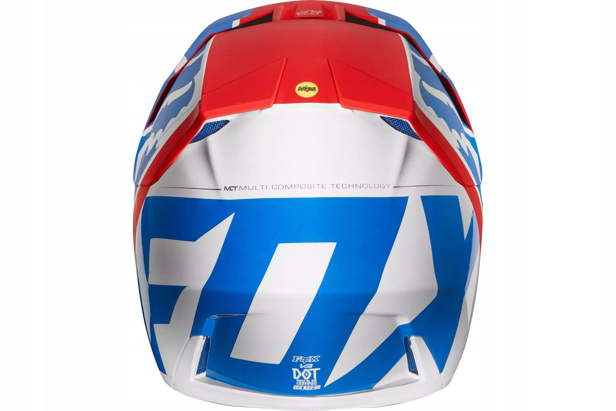 FOX V3 KILA HELMET BLUE/RED Size: S Size S