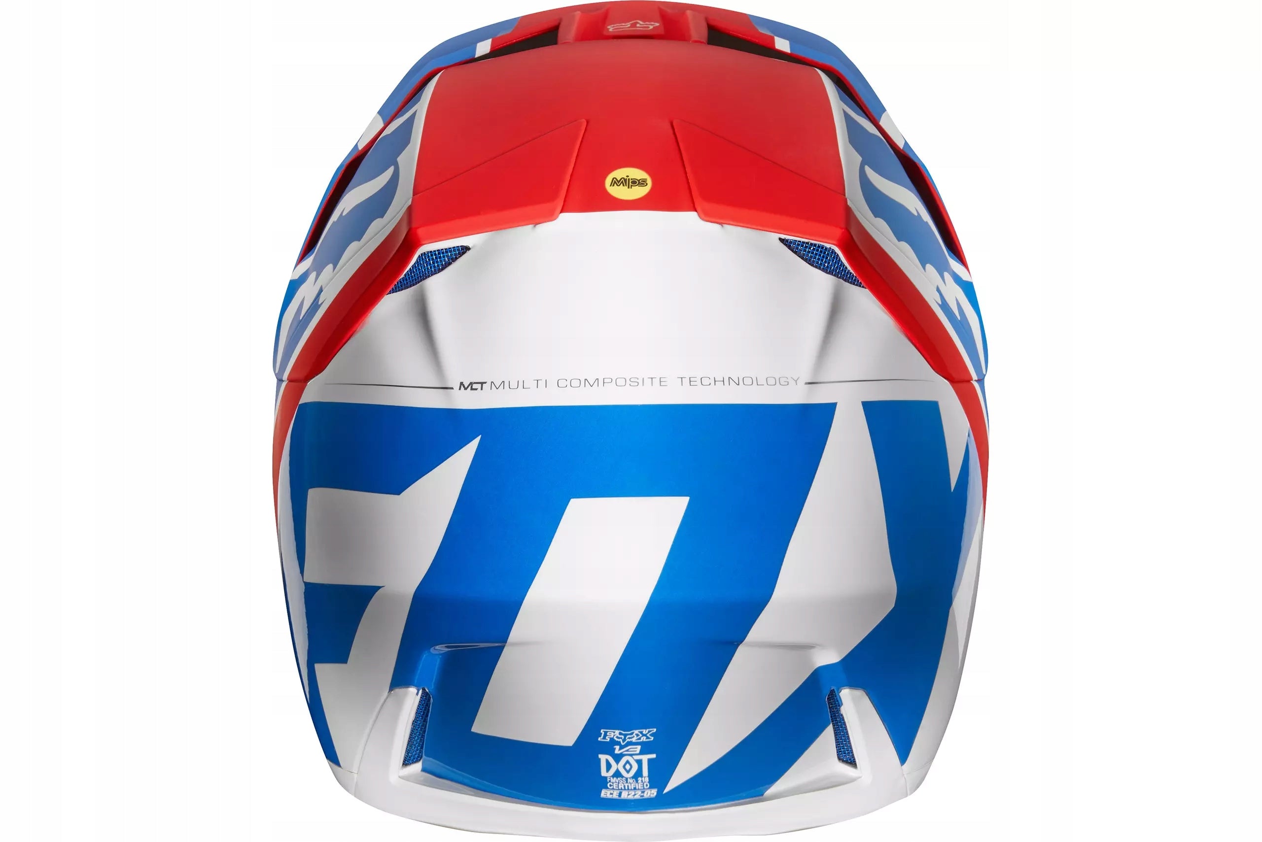 FOX V3 KILA HELMET BLUE/RED Size: S Size S