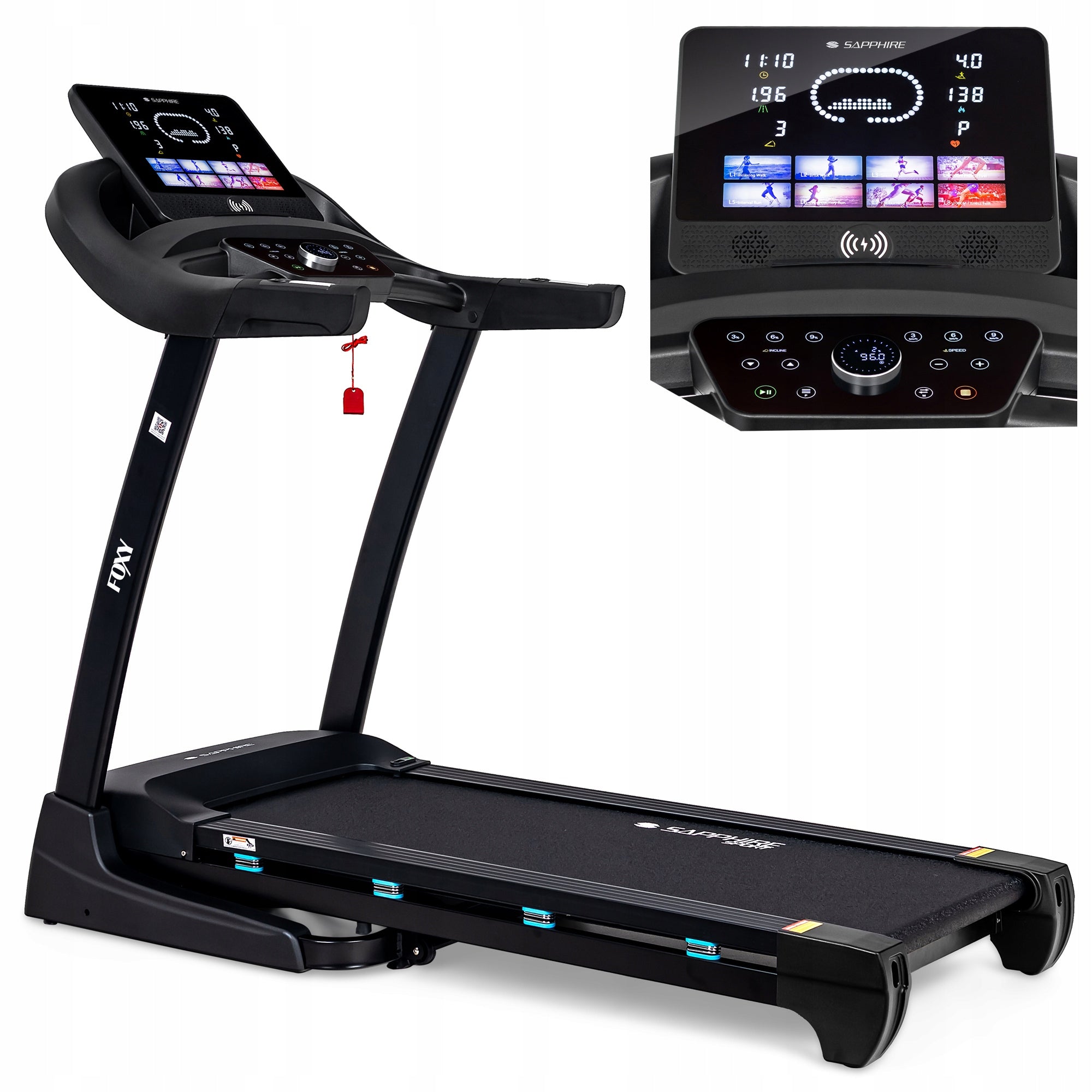 FOXY Electric TREADMILL Folding TRAINING 18km TILT ANGLE APP strong