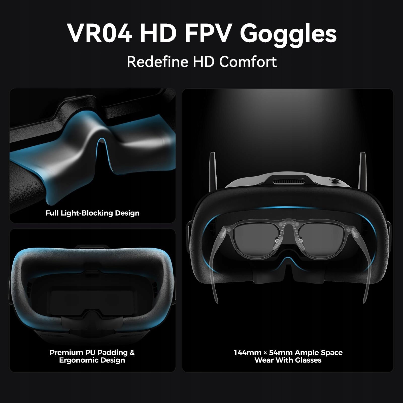 FPV HD 1080P GOGGLES FOR DRONES VIDEO RECORDING REPLAY Brand BetaFPV