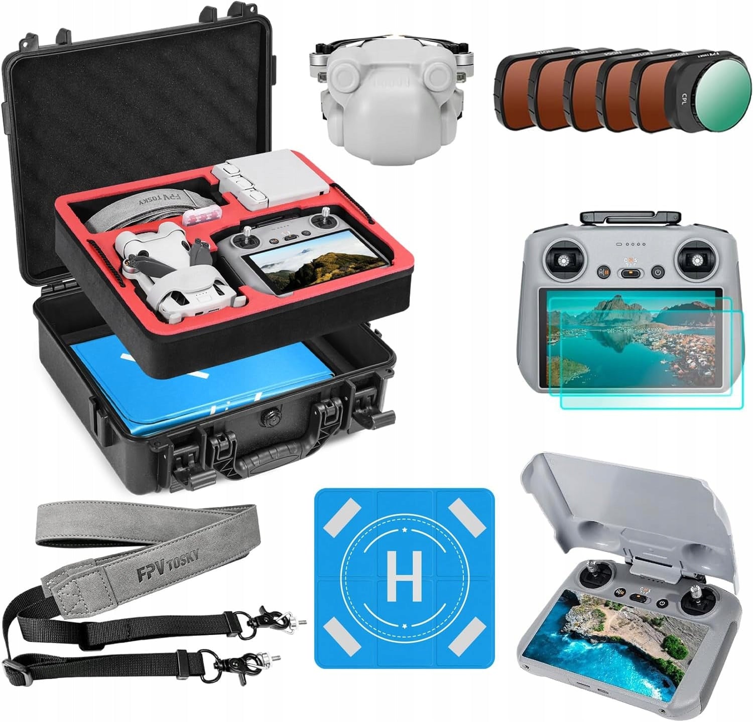 FPVtosky Mini 4 Pro Drone 7in1 with Accessory Kit