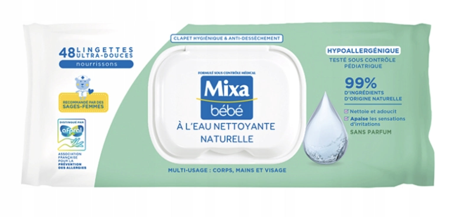 FR EKO MIXA BÉBÉ NATURAL WET WIPES FOR BABIES 48 PIECES