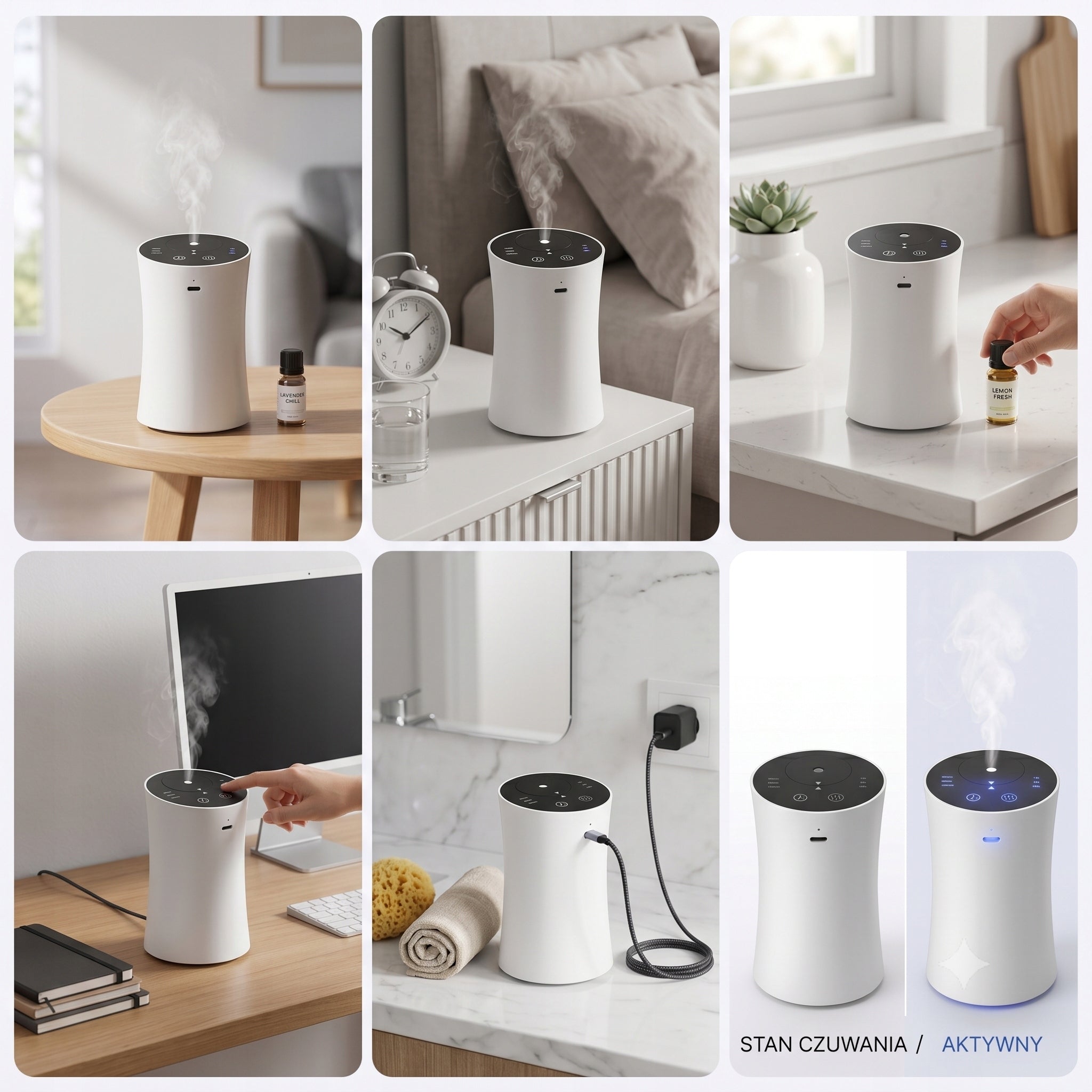 FRAGRANCE Oil Diffuser PORTABLE Wireless for HOME CAR OFFICE Type ultrasonic humidifier
