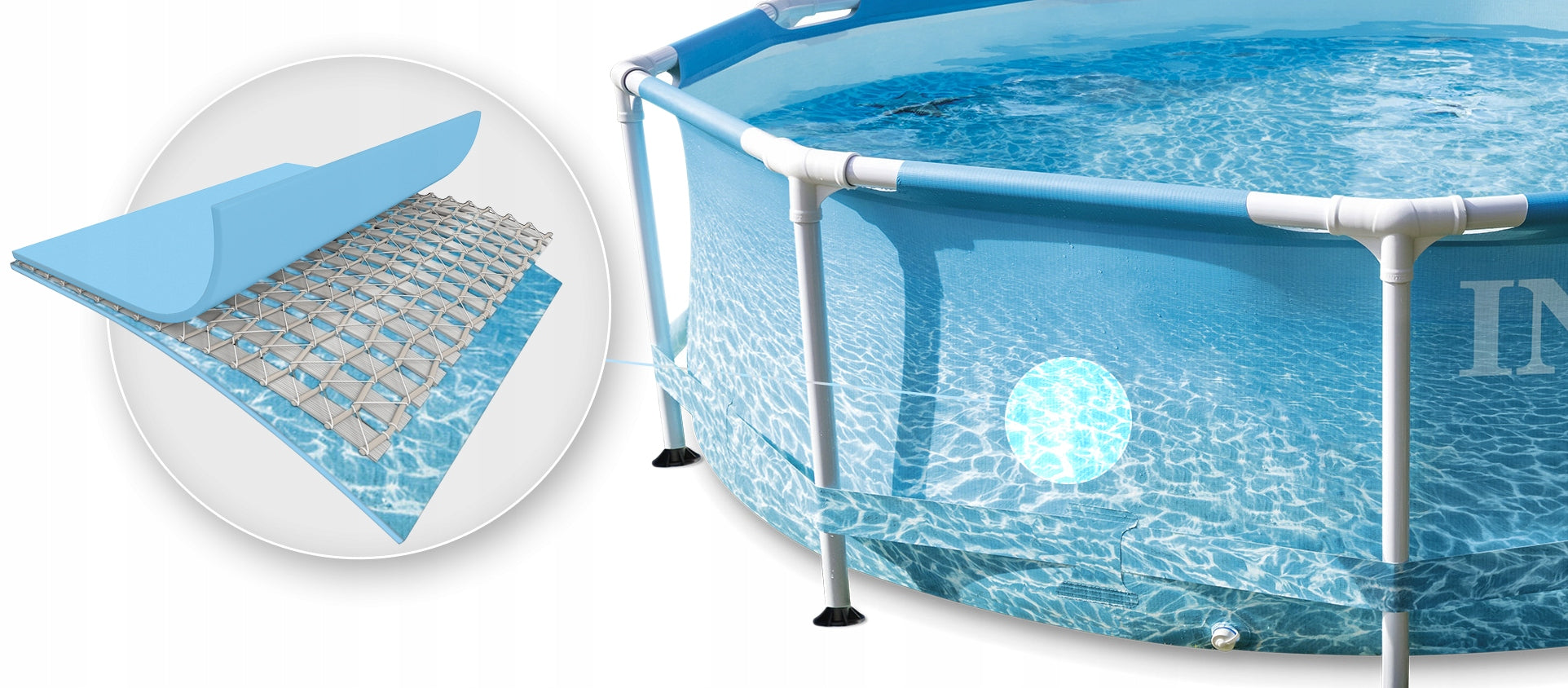 FRAME POOL 305x76cm INTEX 28208 + PUMP + FILTER Brand Intex