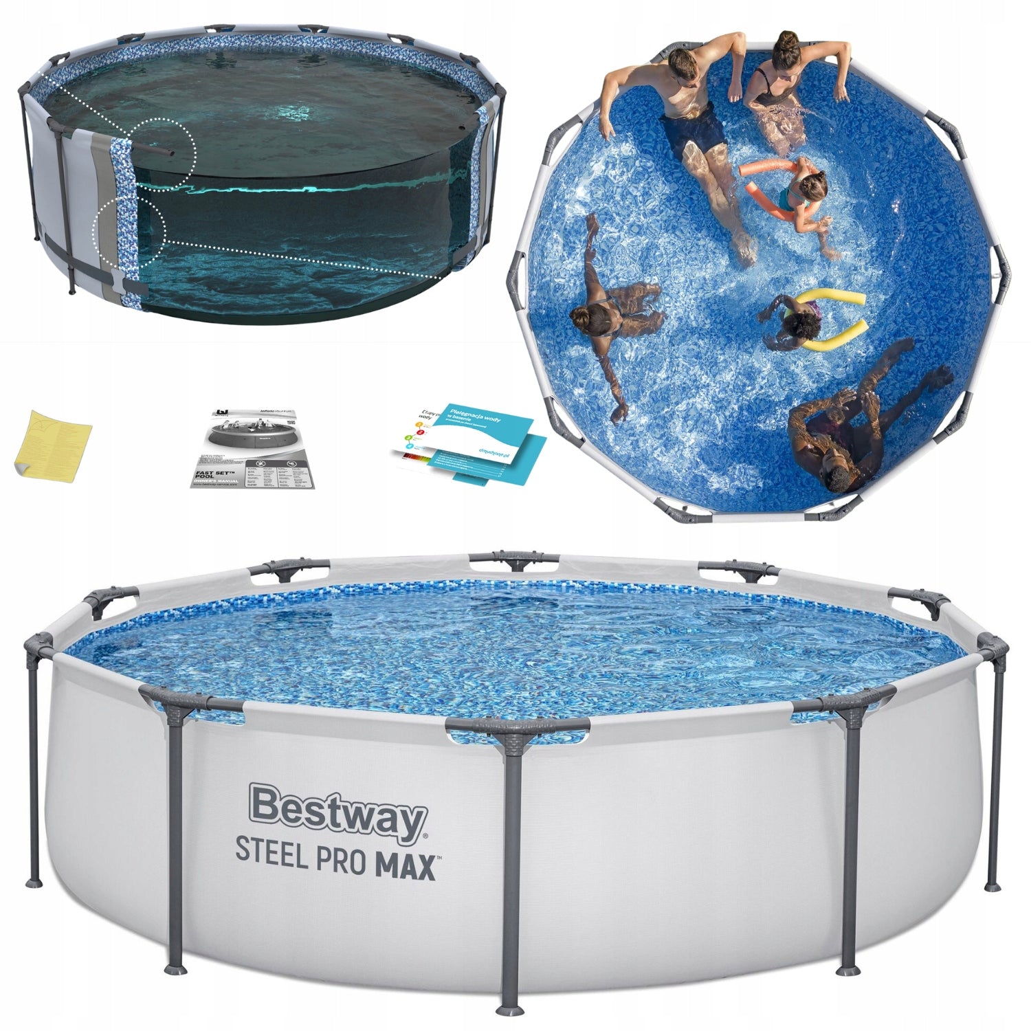 FRAME POOL BESTWAY 305x76 GARDEN FAMILY SET 4in1 FOR GARDEN