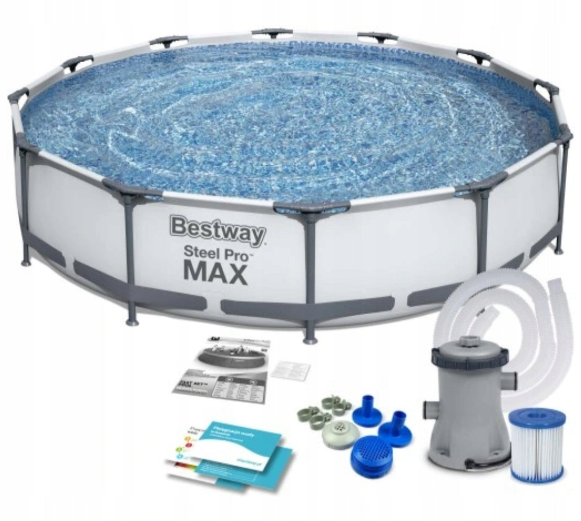 FRAME POOL BESTWAY GARDEN 366x76 PUMP FILTER CAP SET 8in1
