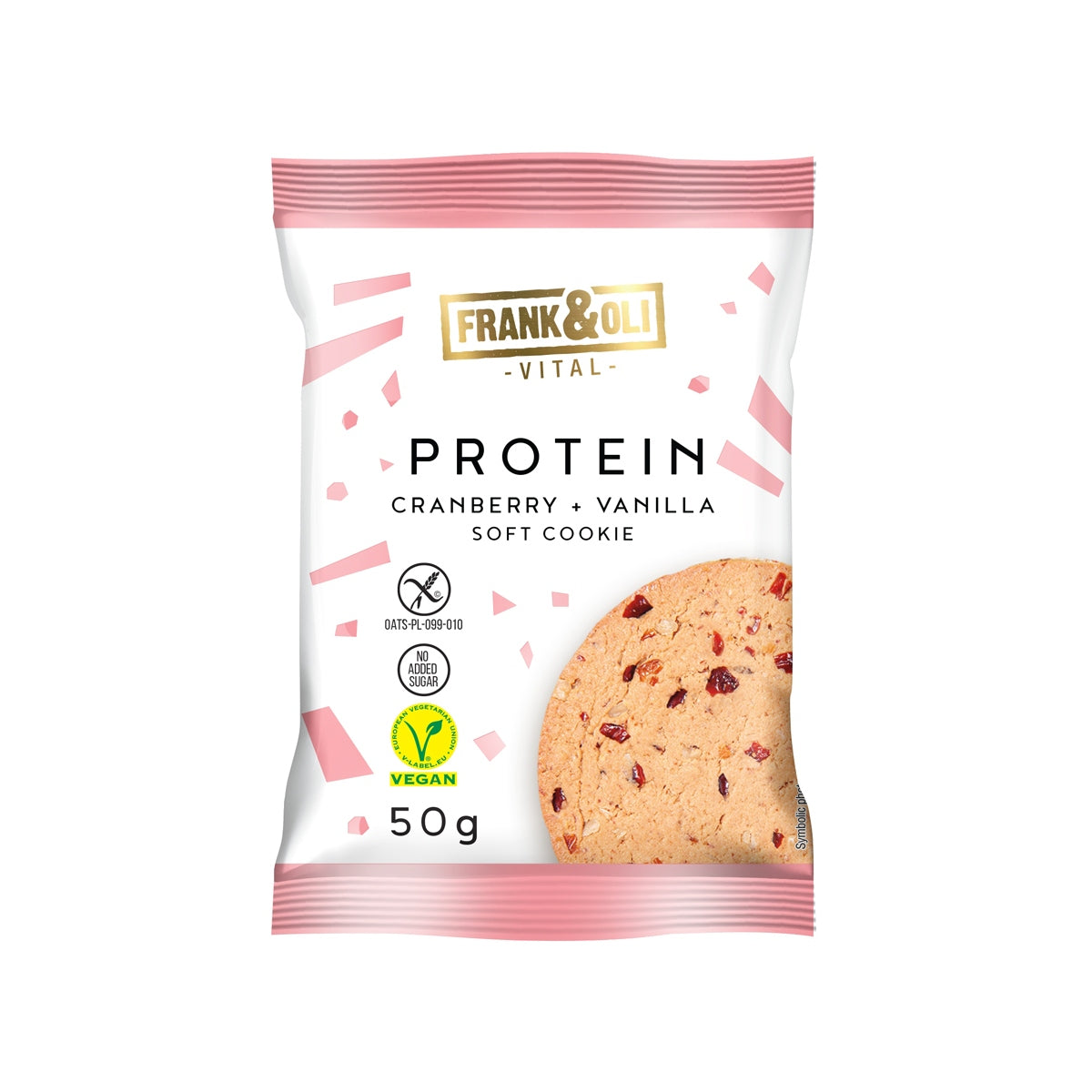 FRANK&OLI Protein Cookie CRANBERRY VANILLA Vegan 50g Manufacturer code 5900316552192