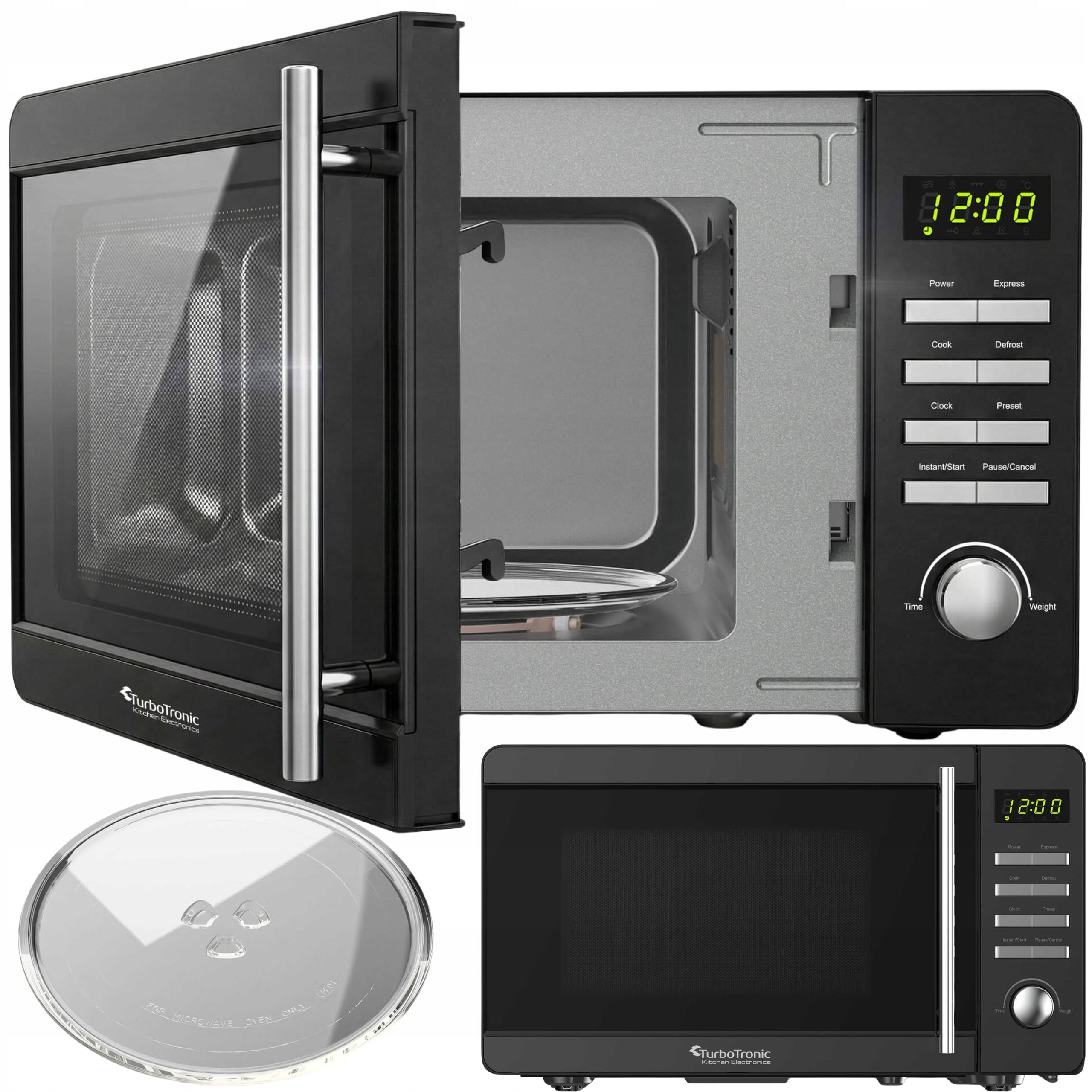 FREESTANDING DIGITAL MICROWAVE OVEN 8 PROGRAMS LOCK 20L 700W Manufacturer code TT-MW20 BLACK KUCHENKA MIKROFALOWA