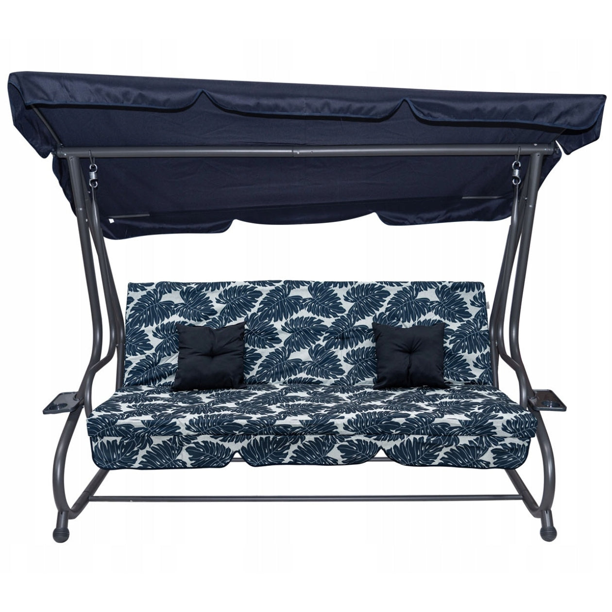 FREESTANDING ROCKING GARDEN SWING WITH VISOR 2in1 + PILLOWS Seat width 100 cm
