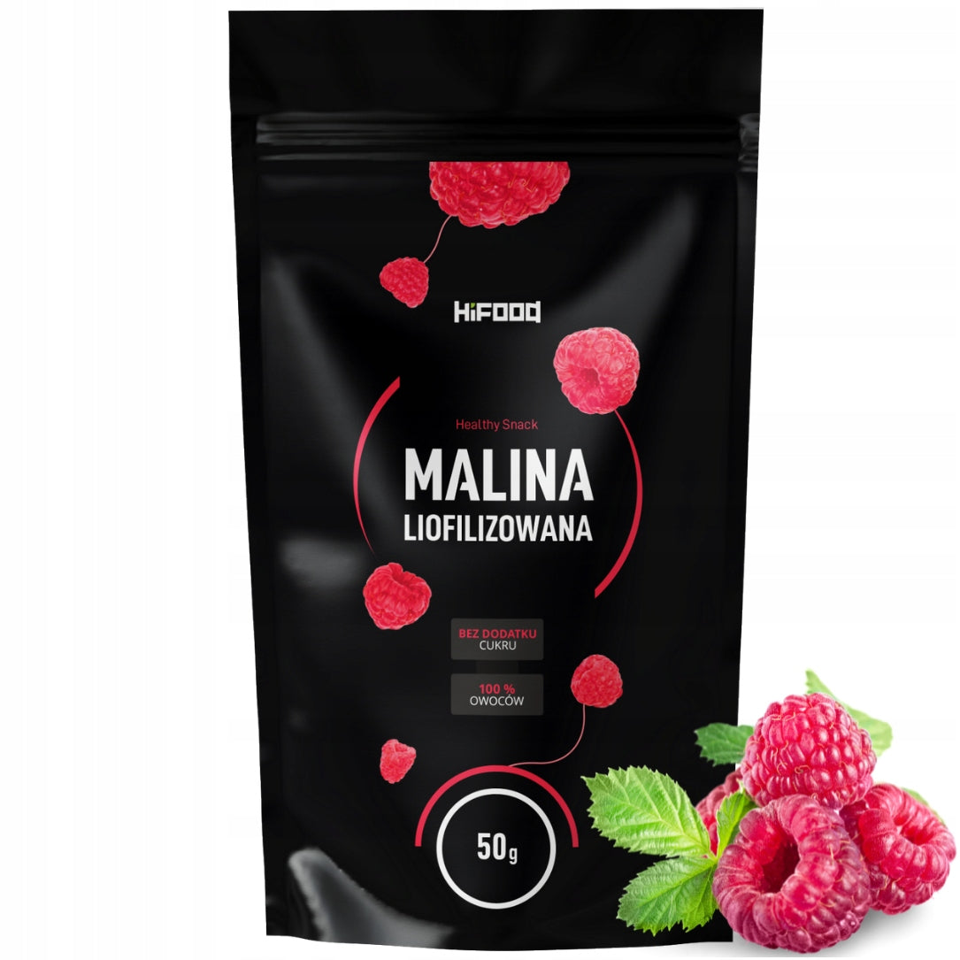 FREEZE-DRIED RASPBERRY WHOLE FREEZE-DRIED Raspberry 50g WHOLE Poland PREMIUM