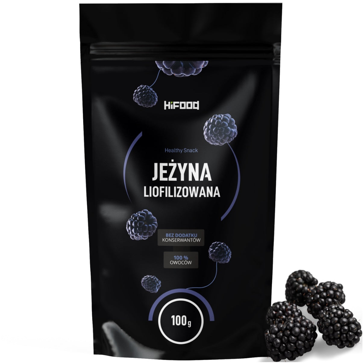 FREEZE DRY BLACKBERRY 100g HiFOOD WITHOUT PRESERVATIVES Packaging status original