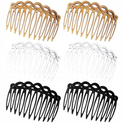 FRENCH HAIR COMBS RESIN FOR WOMEN SET OF 6 PCS. for home Brand no brand