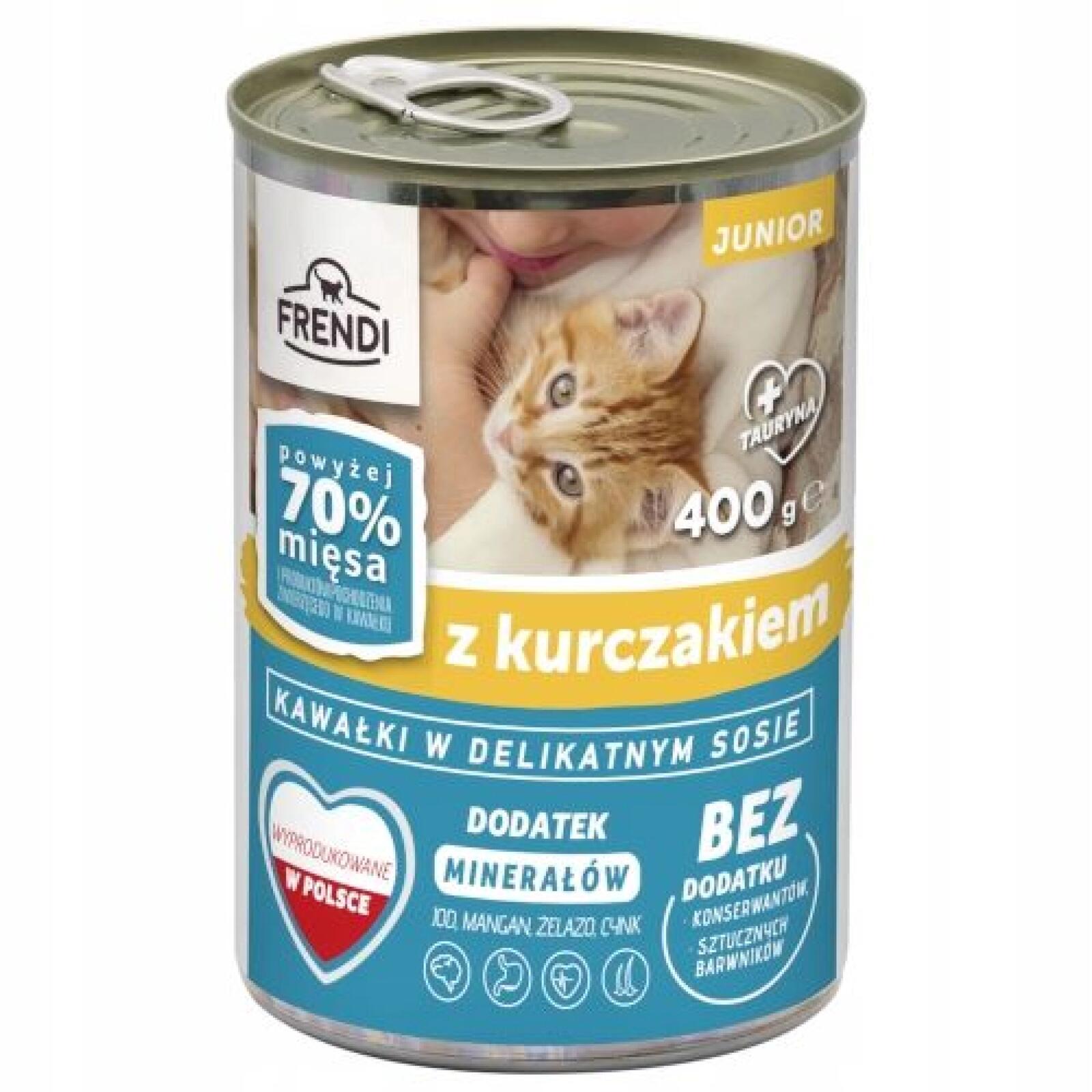 FRENDI wet cat food pieces in sauce with chicken JUNIOR 400g