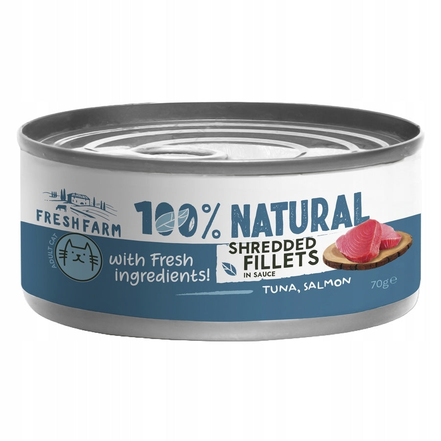 FRESH FARM FILLET WHITE FISH AND SALMON WITH CHICKEN IN SAUCE 70G