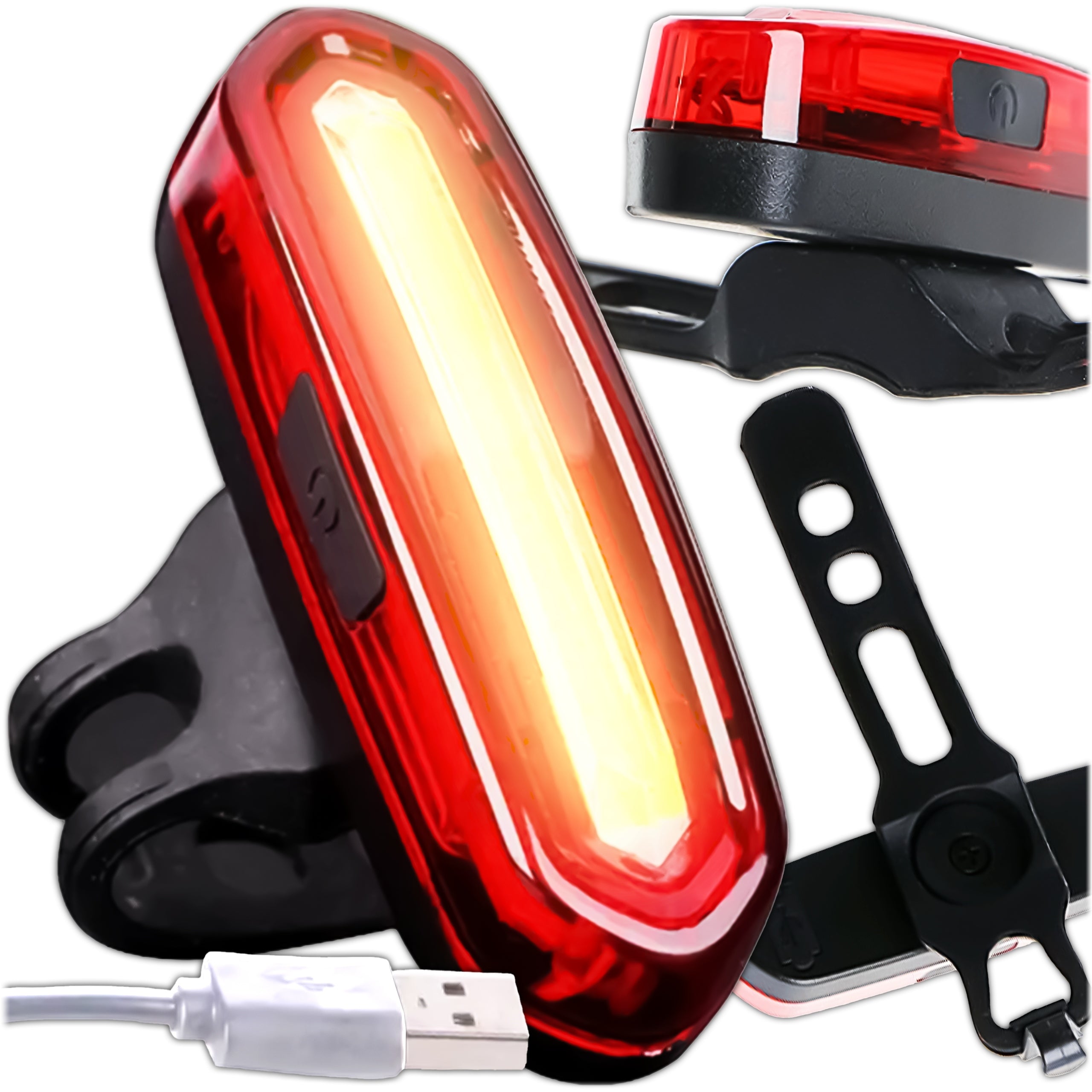 FRONT AND REAR BICYCLE LIGHT LED POWERFUL SET CHARGER 2in1 10 MODE Model MOCNA LAMPKA PRZÓD I TYŁ 10 TRYB ŁADOWARKA C 800LM