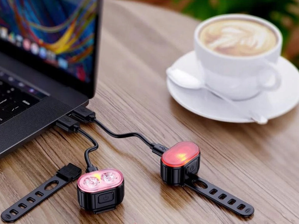 FRONT AND REAR BIKE LIGHT LED STRONG BATTERY FOR BIKE SET Brand no brand