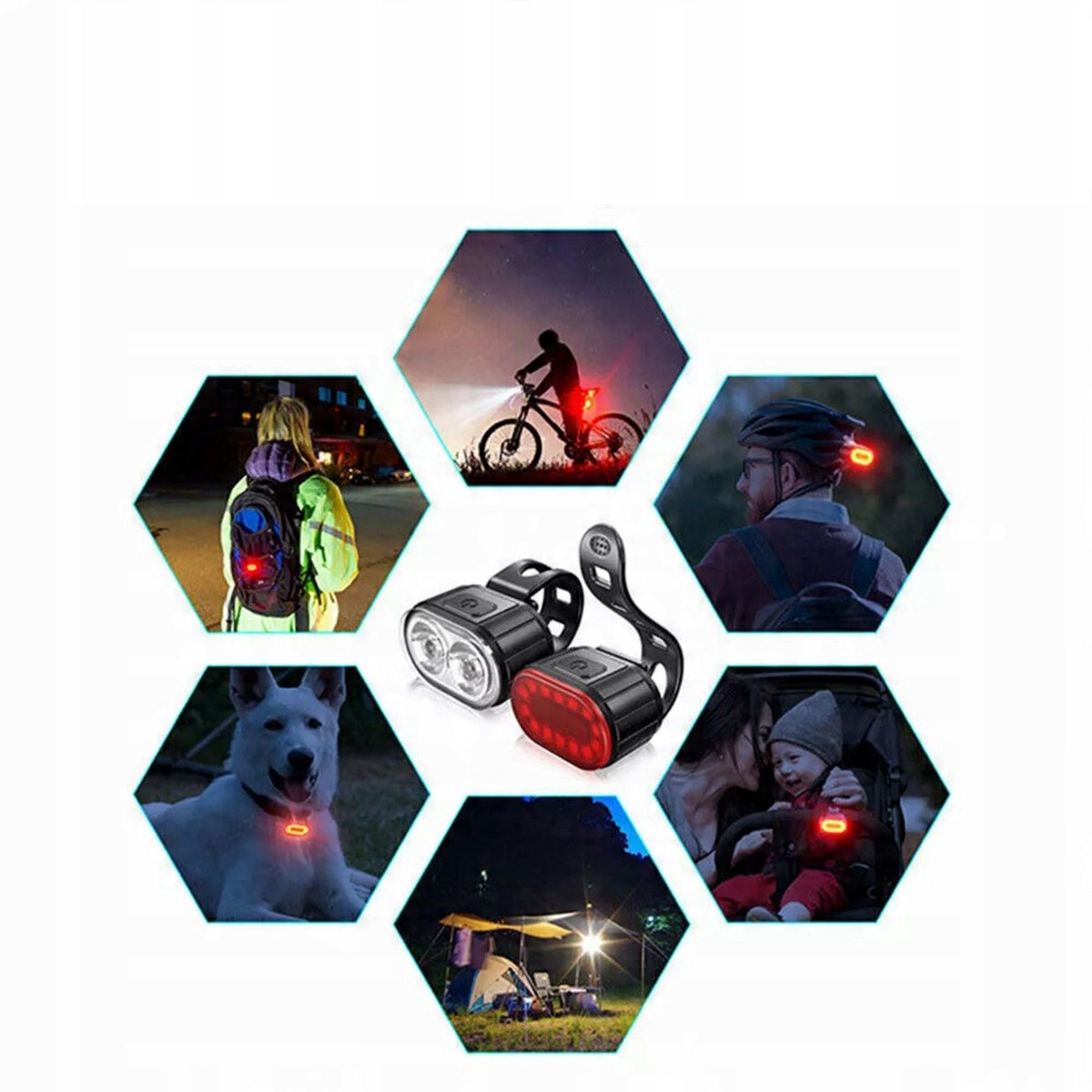 FRONT AND REAR BIKE LIGHT LED STRONG BATTERY FOR BIKE SET Kind set