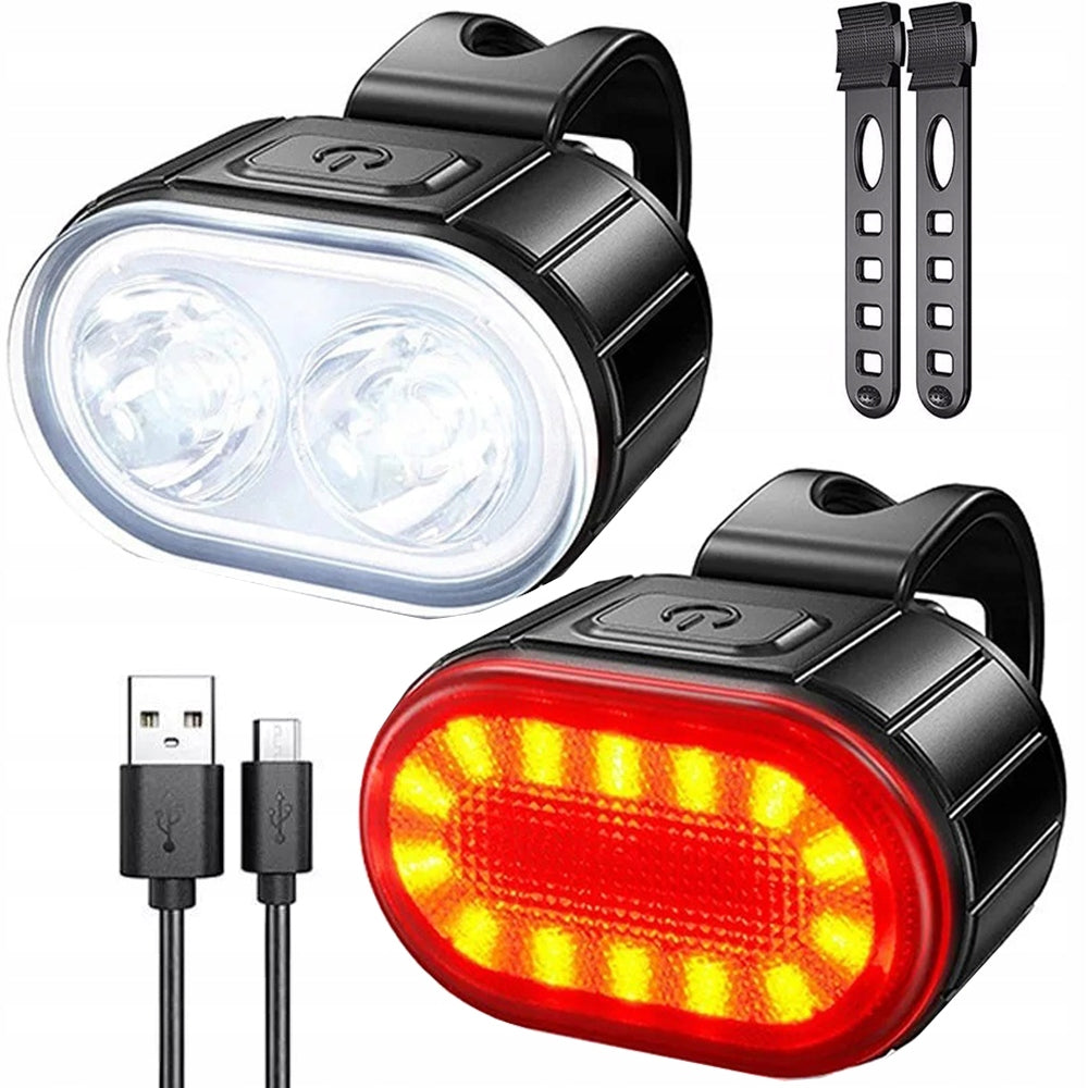 FRONT AND REAR BIKE LIGHT LED STRONG BATTERY FOR BIKE SET