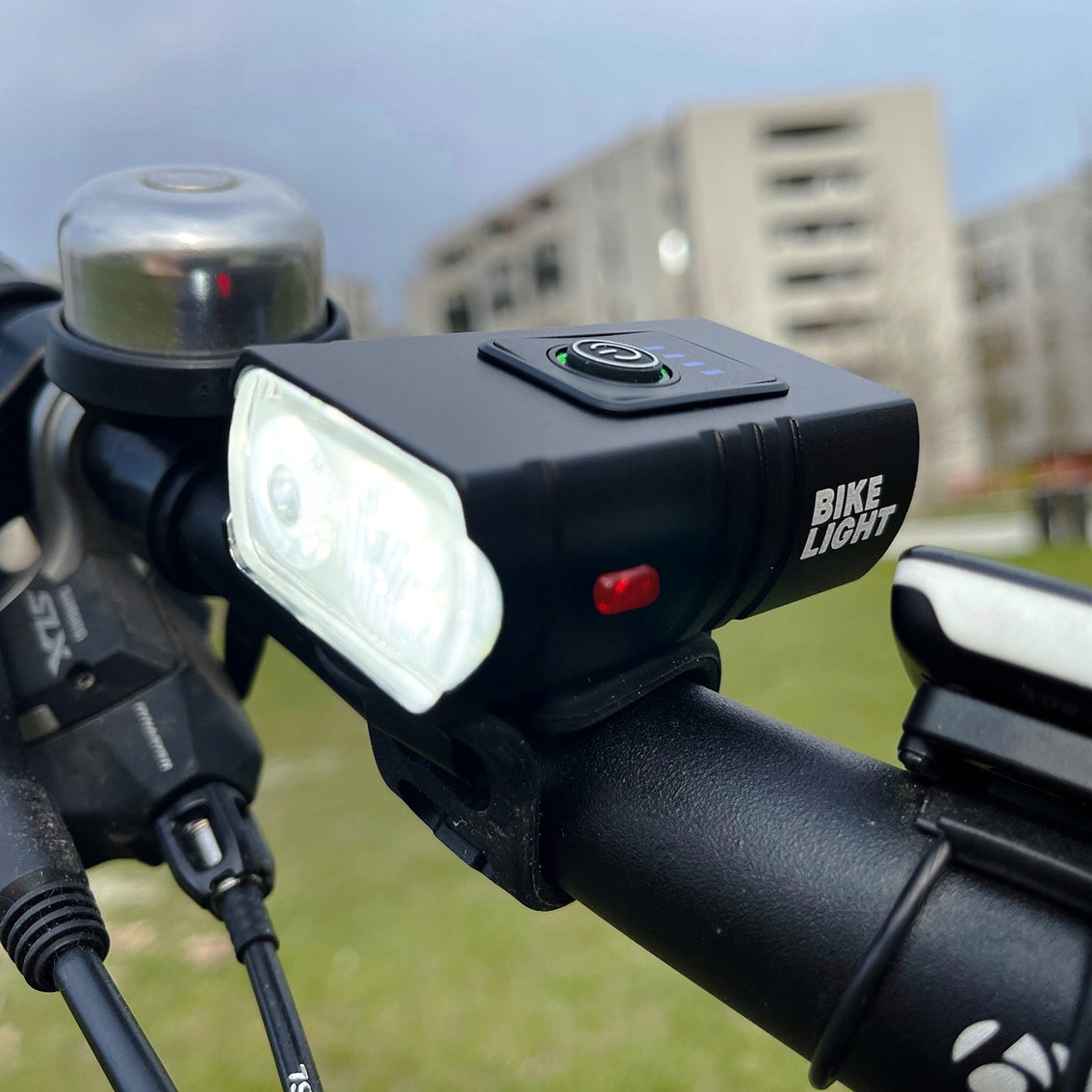 FRONT AND REAR LED BICYCLE LIGHT FOR BICYCLE CORDLESS HANDLEBAR Color black