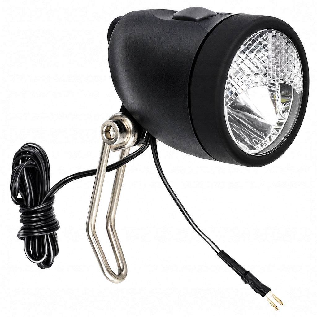 FRONT BICYCLE LAMP FOR DYNAMO FORK SUPPORT