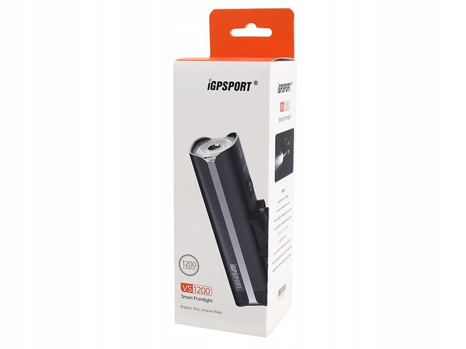 FRONT BICYCLE LIGHT SMART IGPSPORT VS1200 WITH HANDLE M82 1200LM Batteries included no