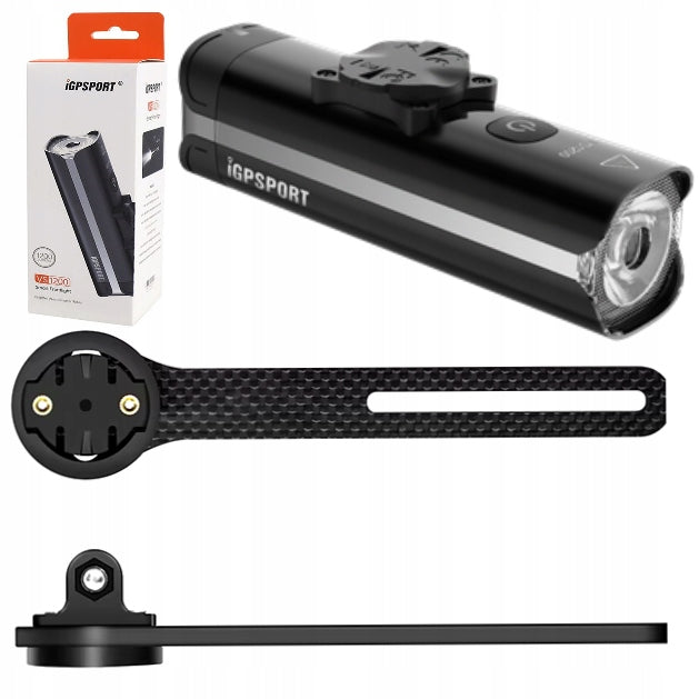 FRONT BICYCLE LIGHT SMART IGPSPORT VS1200 WITH HANDLE M82 1200LM