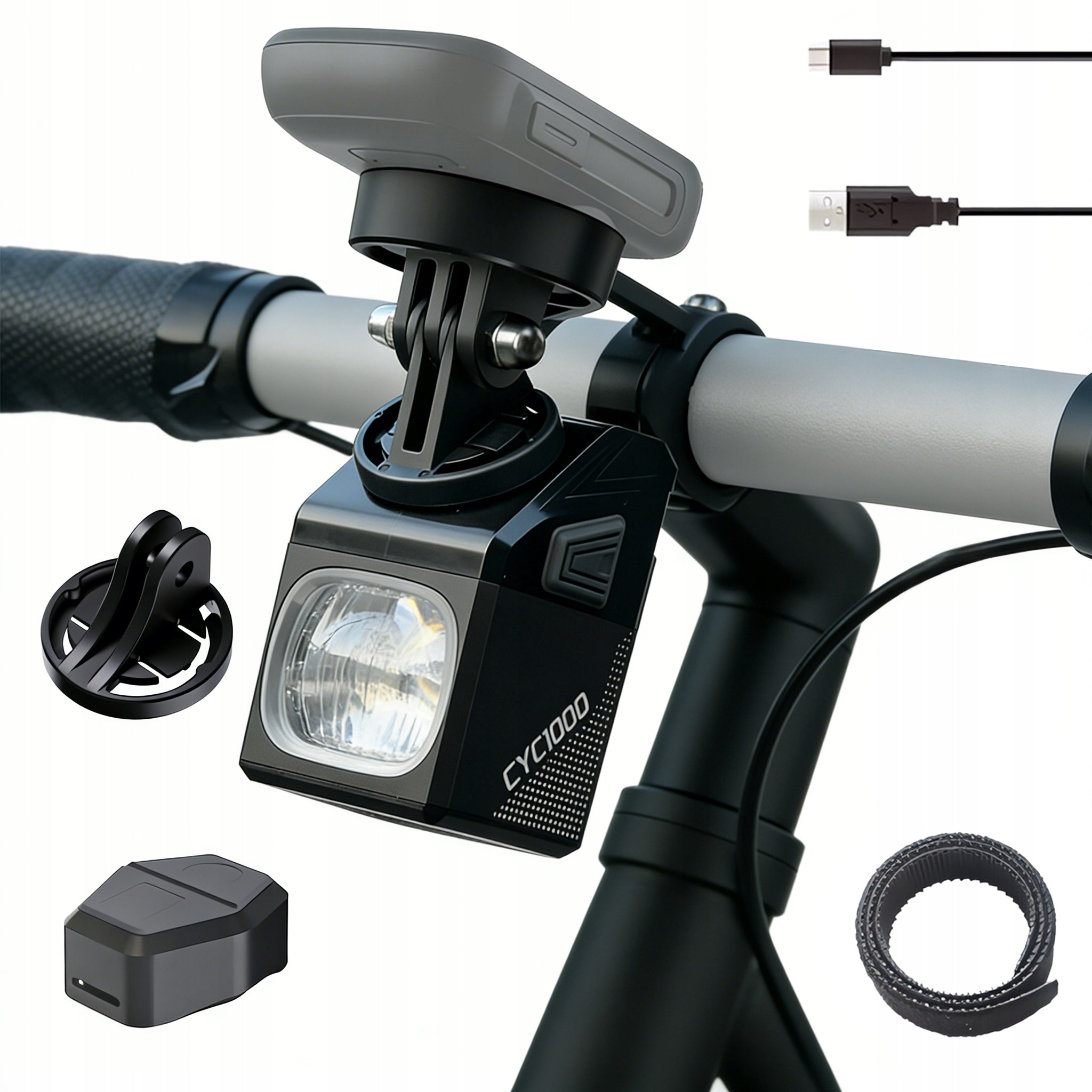 FRONT BICYCLE LIGHT STRONG BICYCLE LIGHT FRONT LED LAMP 1000 LM