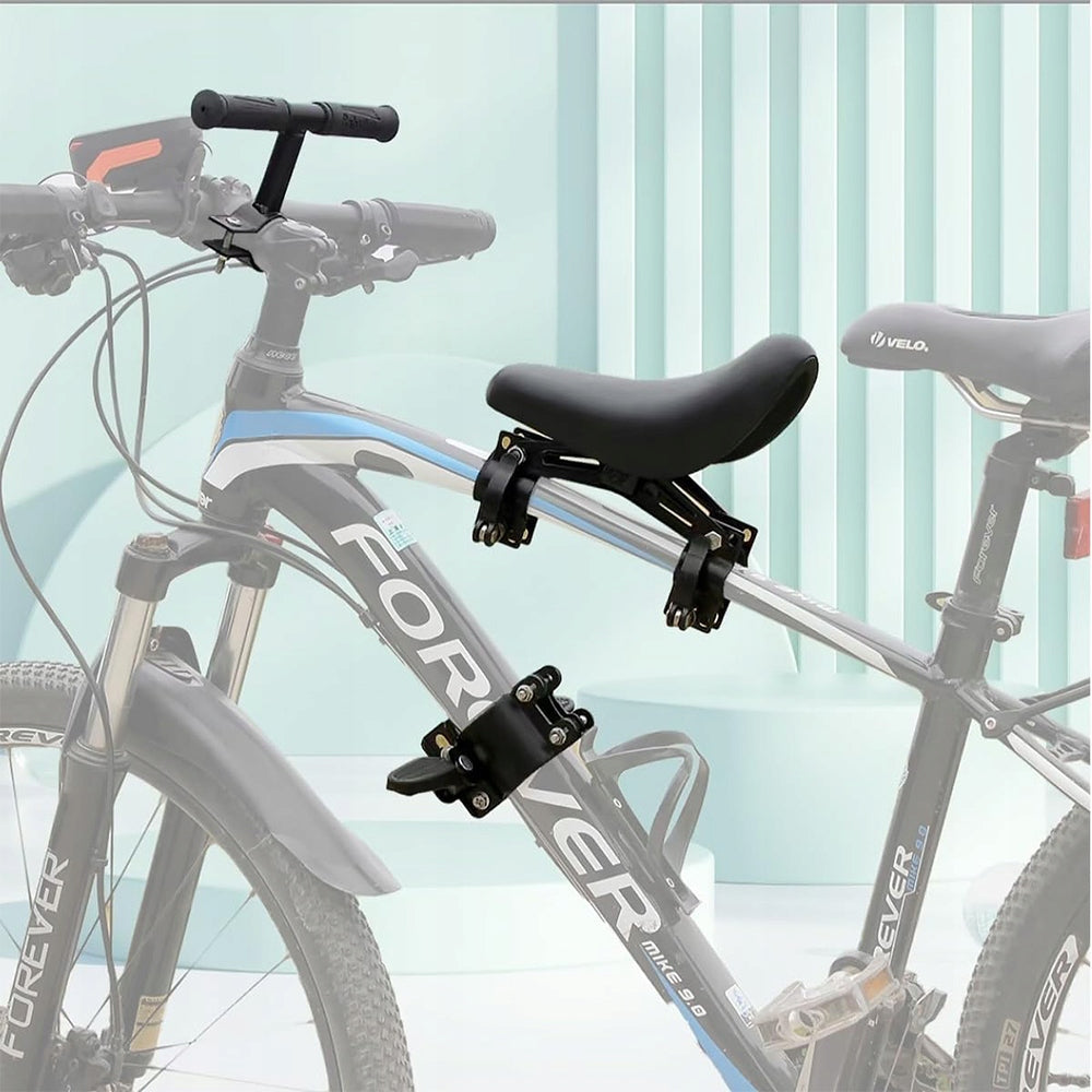 FRONT BICYCLE SEAT FOR CHILDREN BICYCLE SADDLE WITH HANDLEBAR Color black