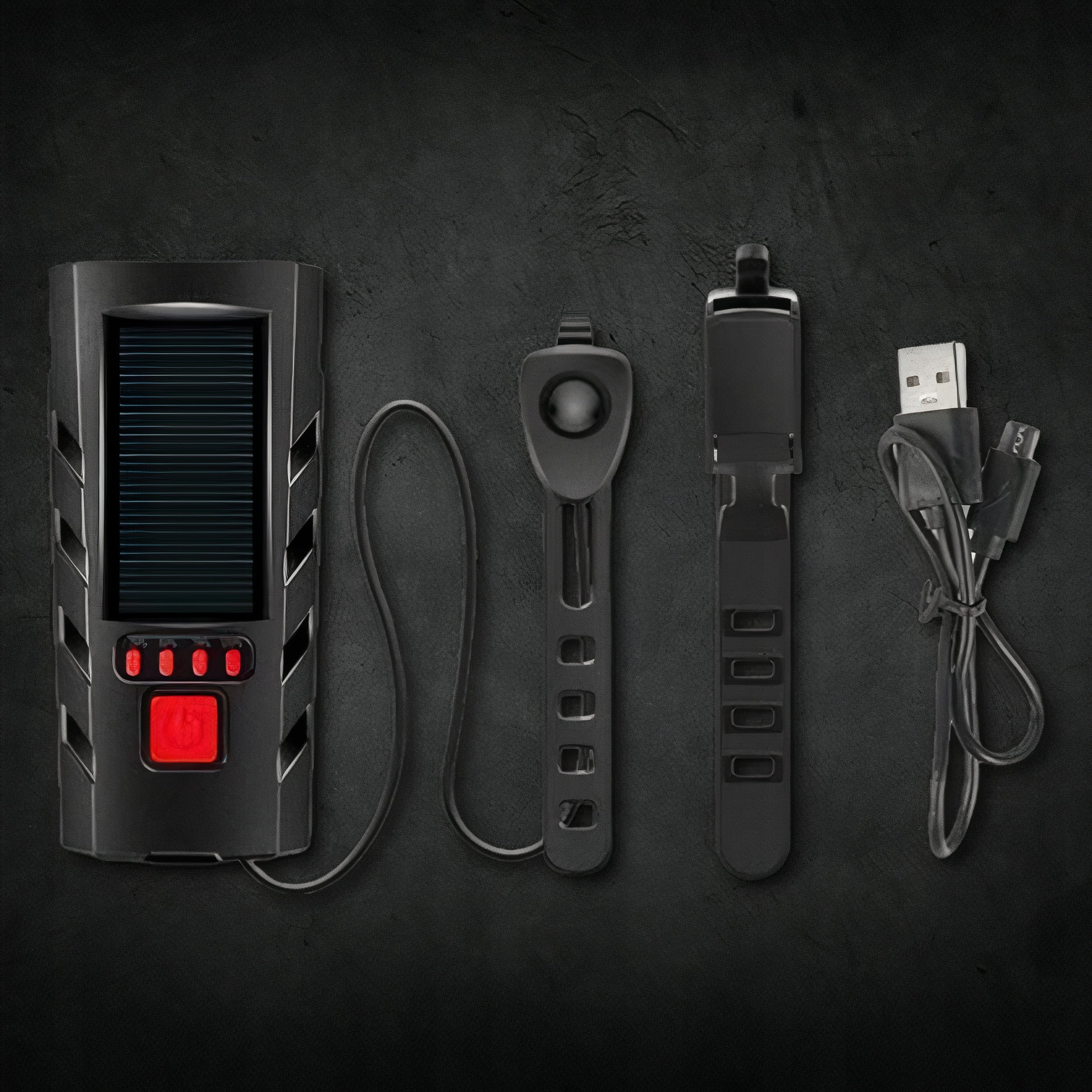 FRONT BIKE LIGHT LED LOUD BELL RECHARGEABLE 2400mAh Kind set