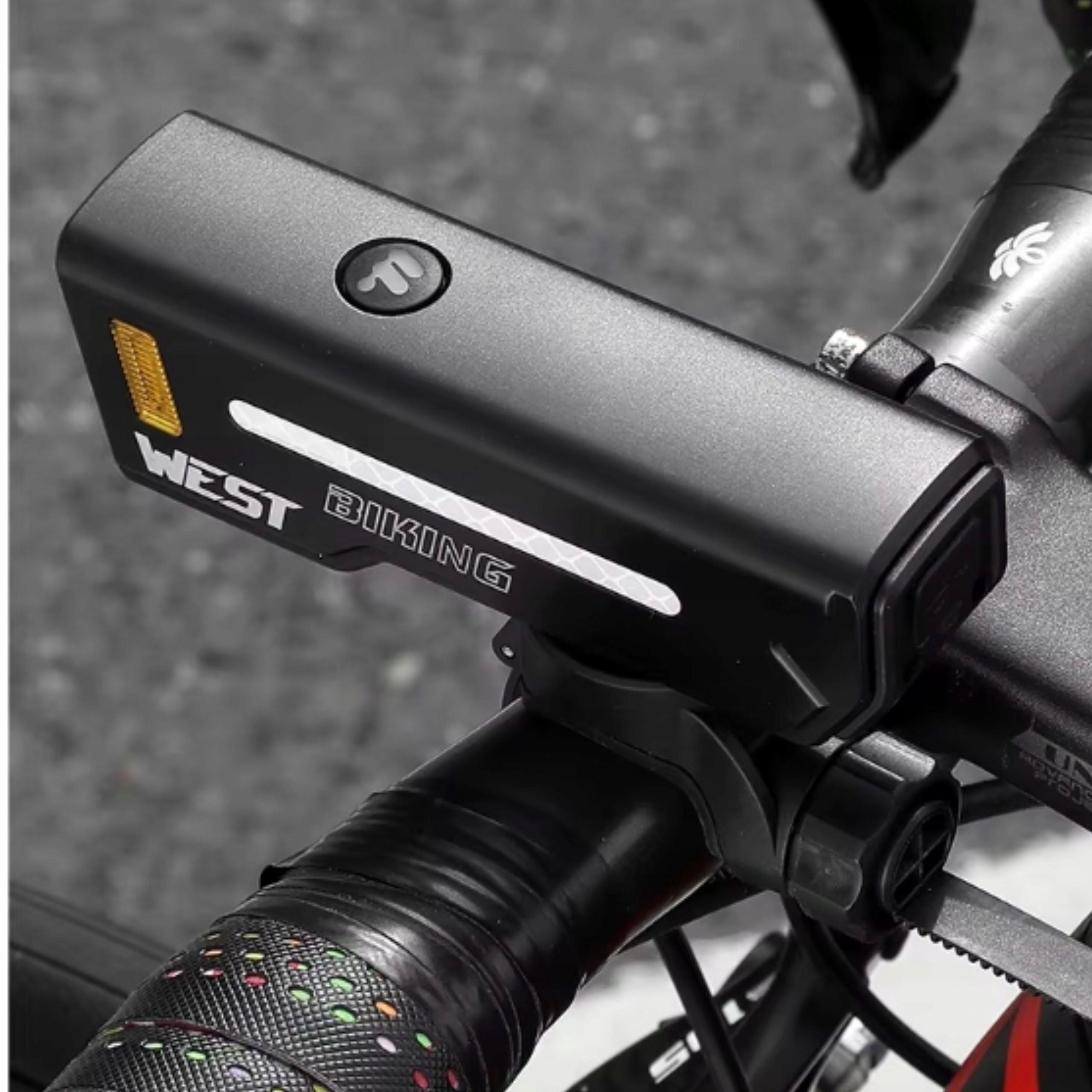 FRONT BIKE LIGHT LED USB C with powerbank function WEST BIKING 1000LM Model WEST BIKING LAMPKA ROWEROWA LED 1000LM USB C