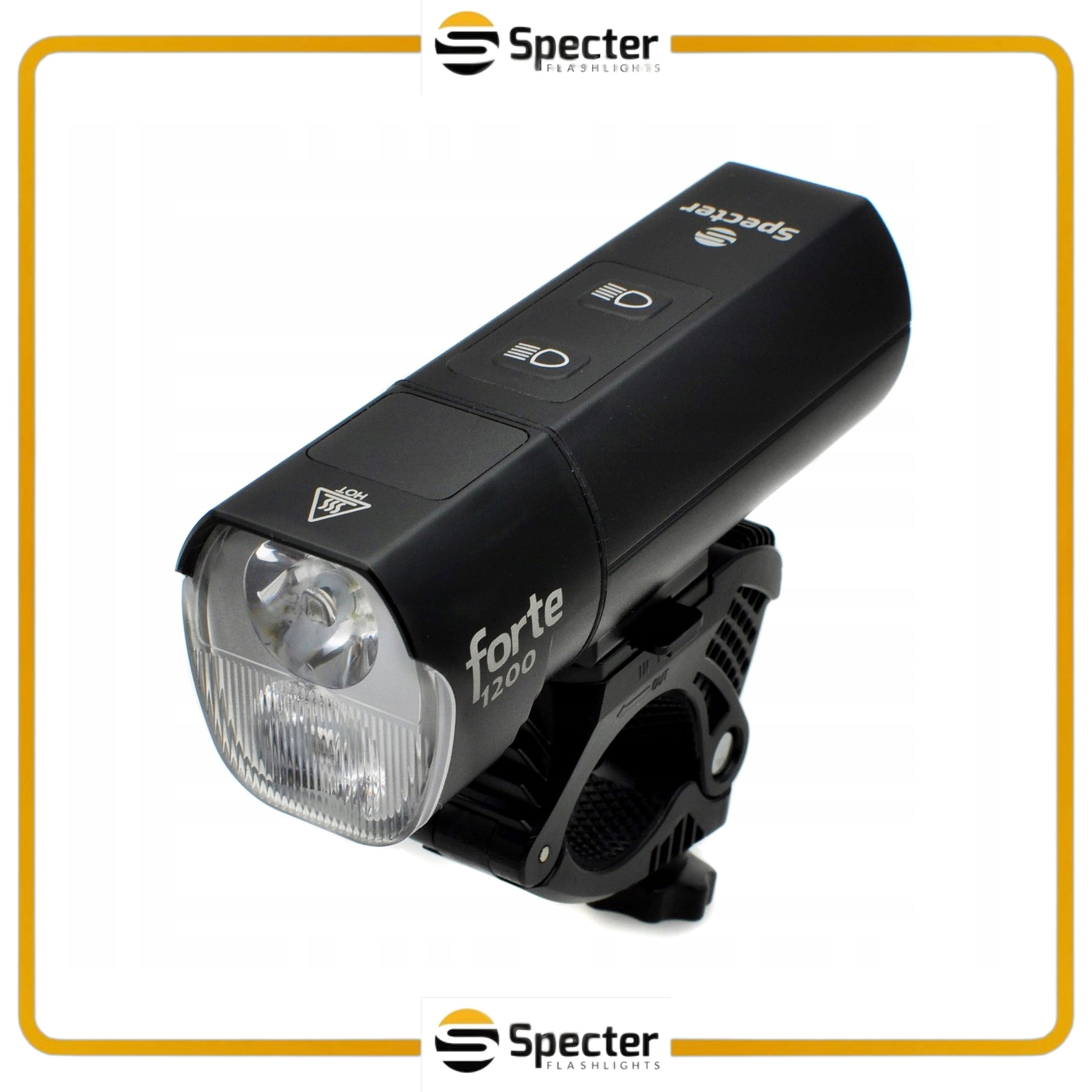 FRONT BIKE LIGHT SPECTER Forte 1200LM USB C Powerbank Strong Model forte 1200