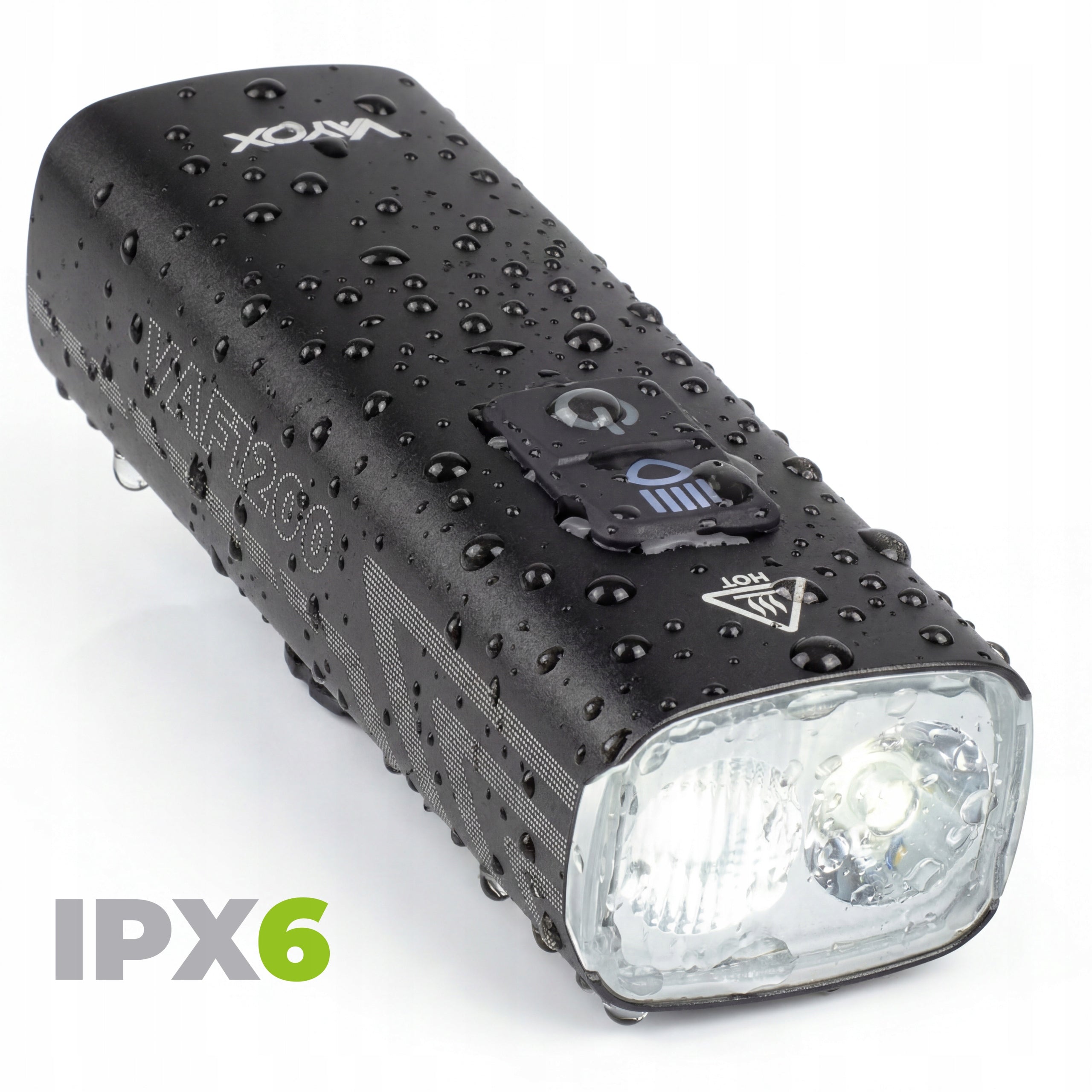FRONT BIKE LIGHT USB 1200LM LED FRONT BATTERY IPX6 PRO VAYOX Light beam 1200 lm