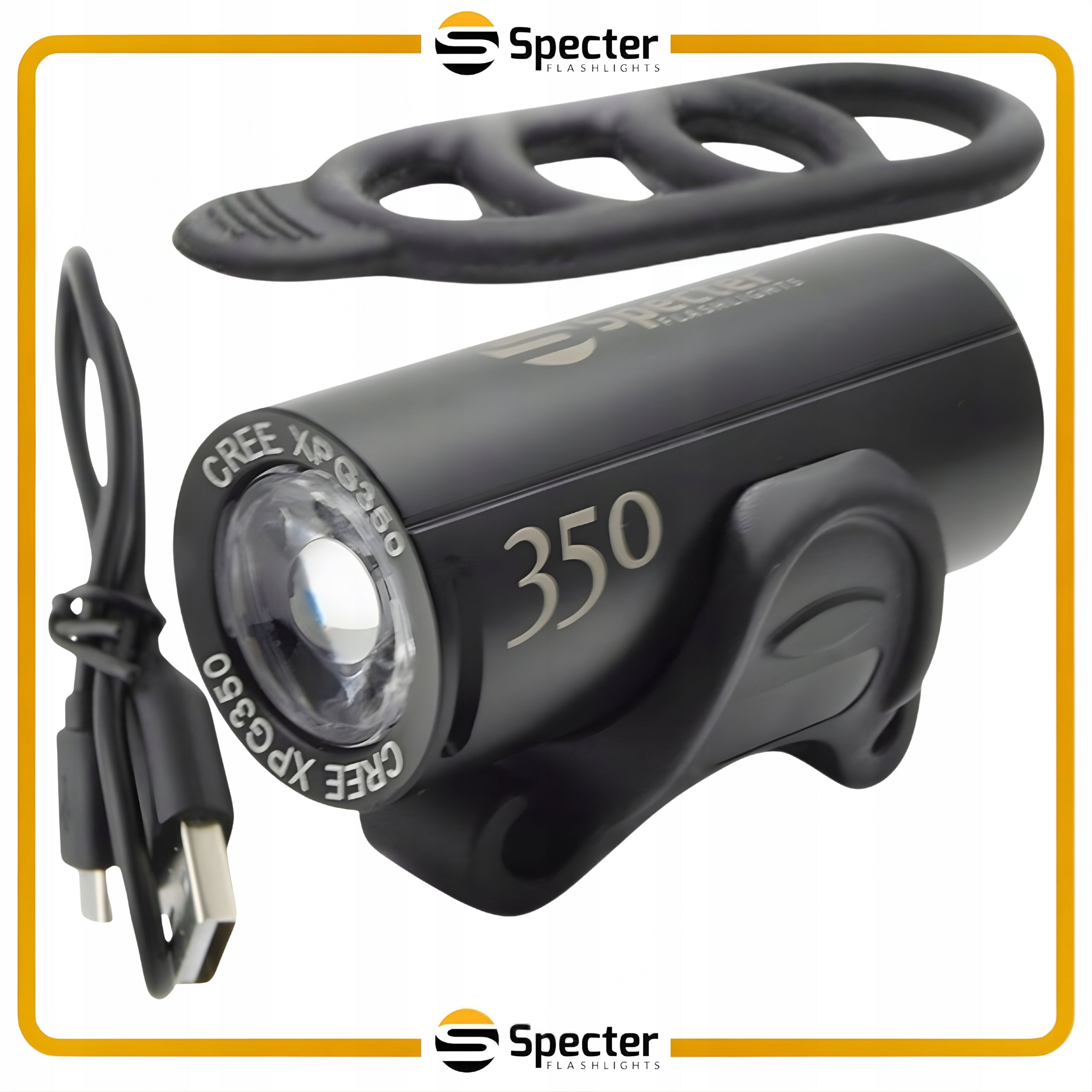 FRONT BIKE LIGHT USB LED Strong Front SPECTER XPG350 350lm Packaging status original