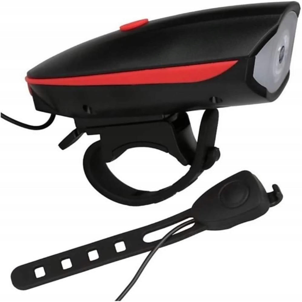 FRONT LED BICYCLE LIGHT 250lm FRONT RECHARGEABLE USB FLASHLIGHT HORN Packaging status original